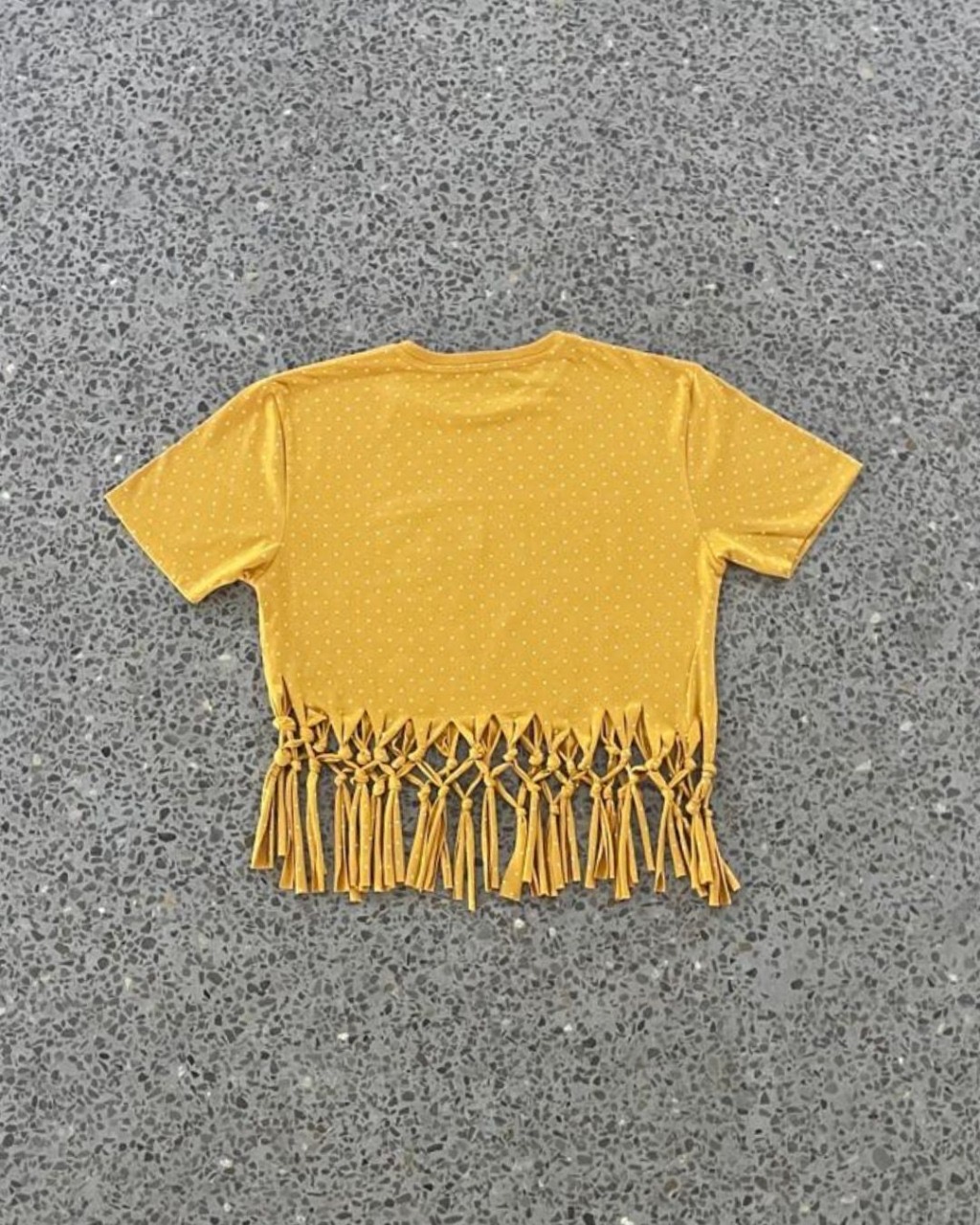Upcycled y2k Fringe Graphic Tee