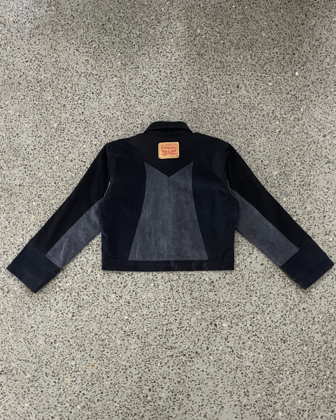 Veste courte en denim recyclé