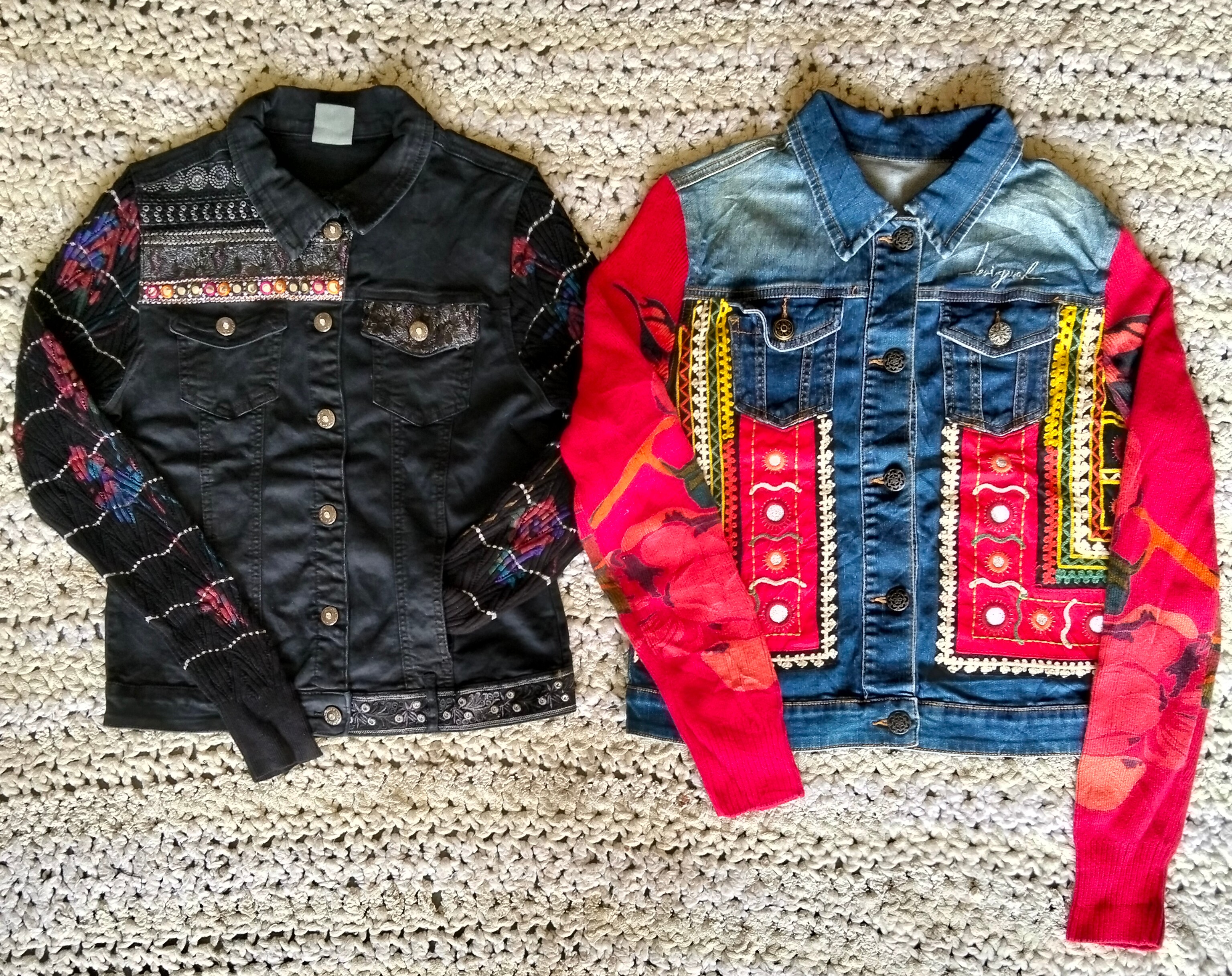 Veste en denim brodée