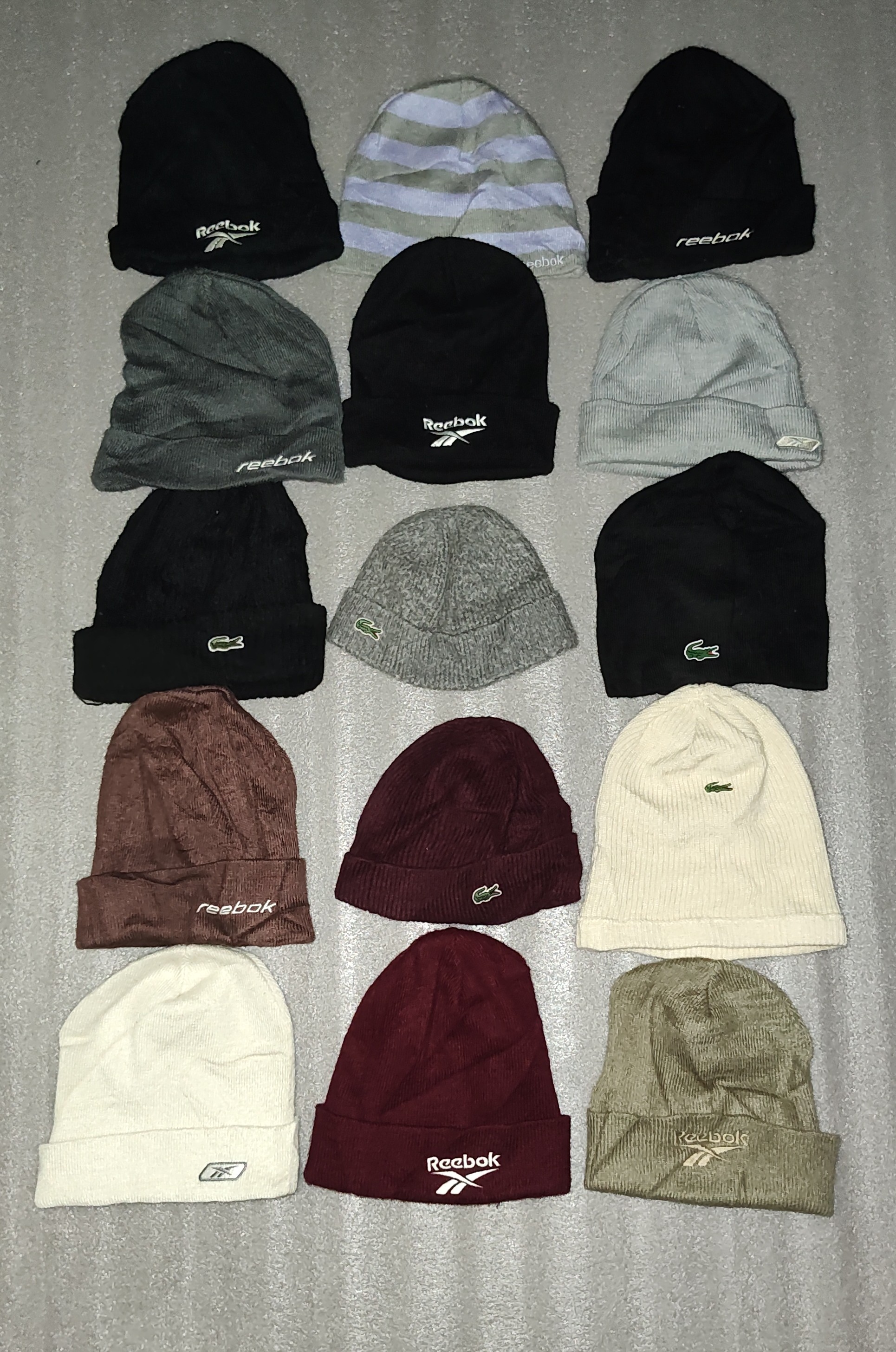 Lacoste/Reebok bonnets d'hiver