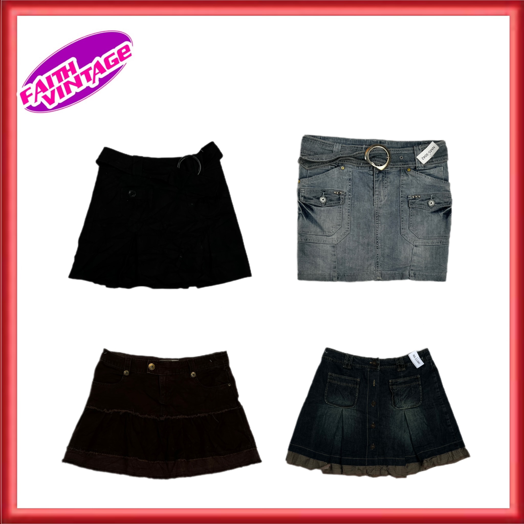 Bundle di Gonne di Denim degli Anni '90 (FV-309)