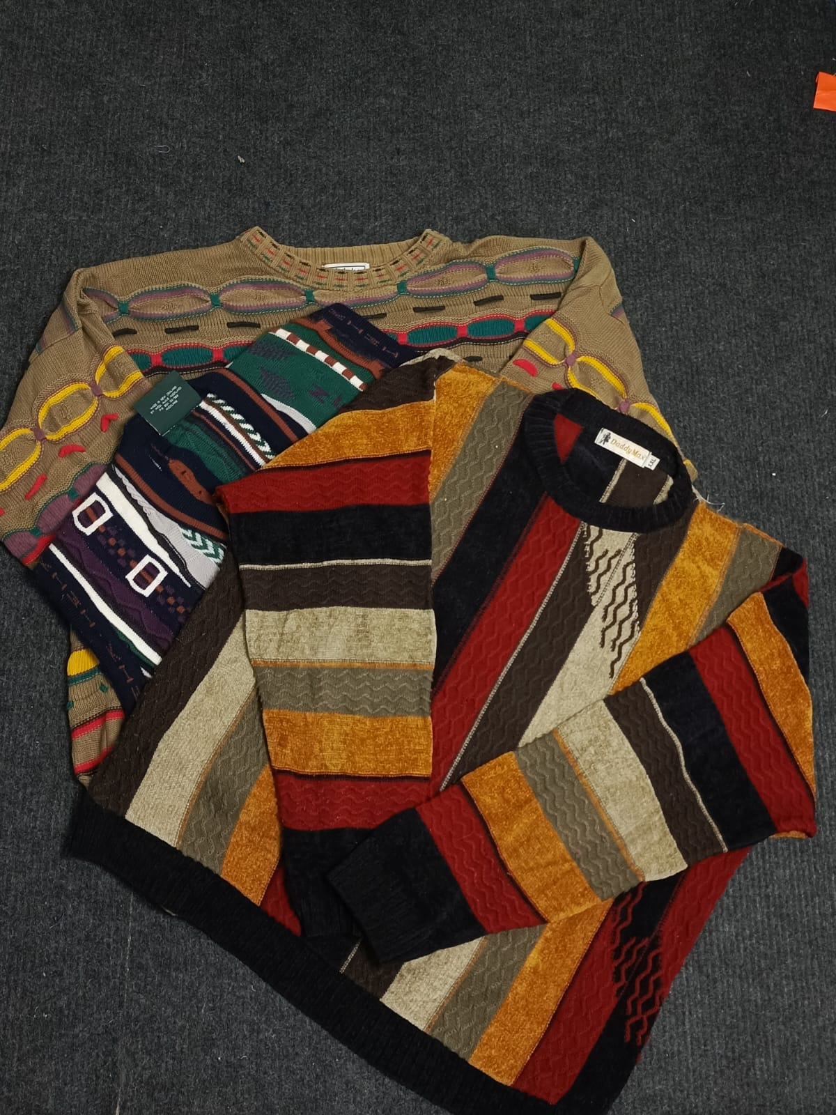 Maglione Coogi Style | Motivo 3D Knit | Streetwear Retro Y2K