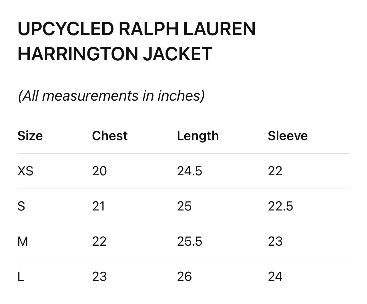 Upcycled Ralph Lauren Harrington Jackets