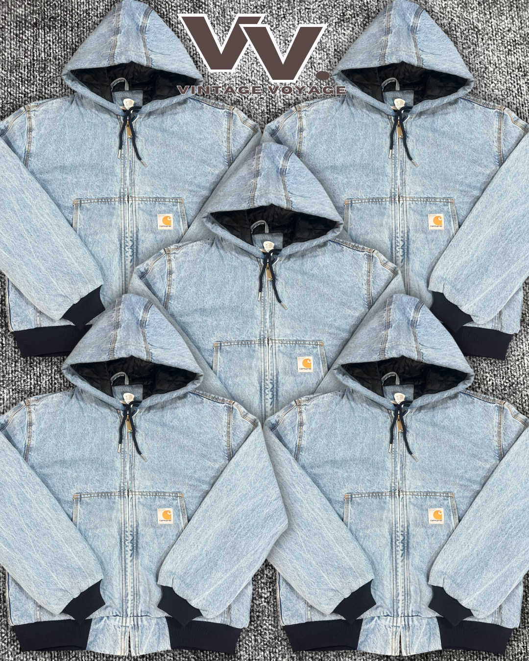 Carhartt reworked style light denim active jackets #6126