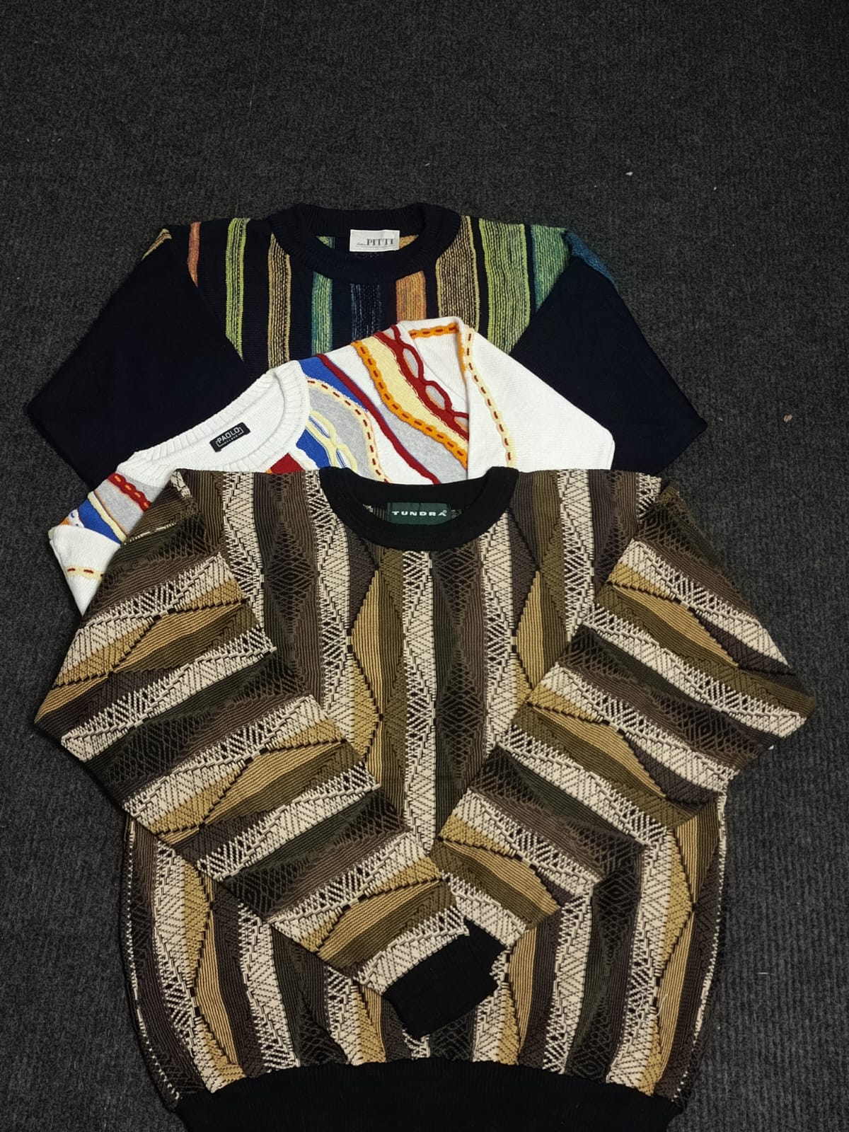 Maglione Coogi Style | Motivo a Maglia 3D | Streetwear Retro Y2K