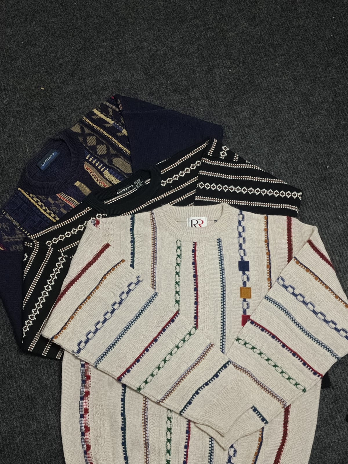 Maglione Coogi Style | Motivo a Maglia 3D | Streetwear Retro Y2K