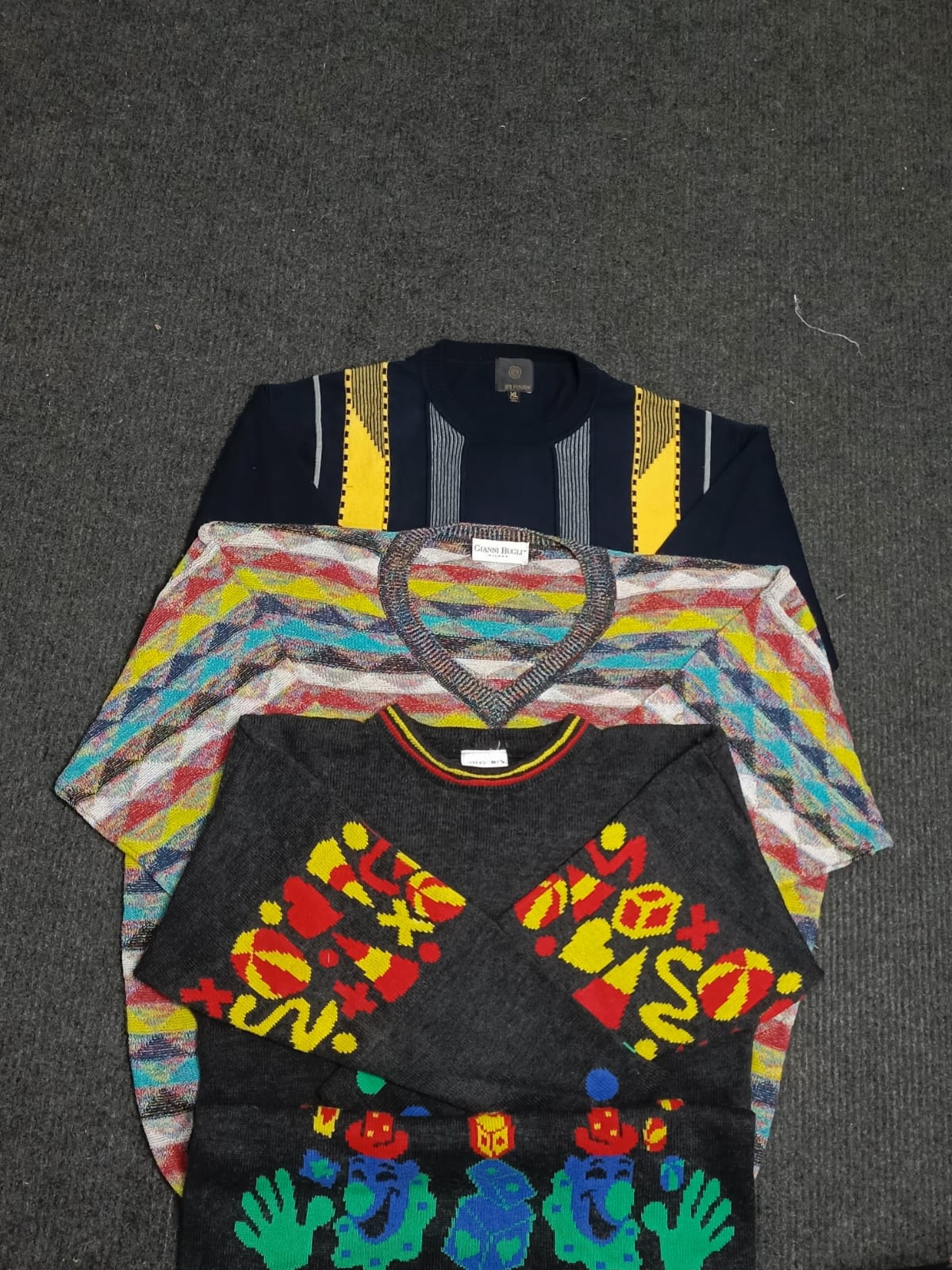 Maglione Coogi Style | Motivo di Maglia 3D | Streetwear Retro Y2K