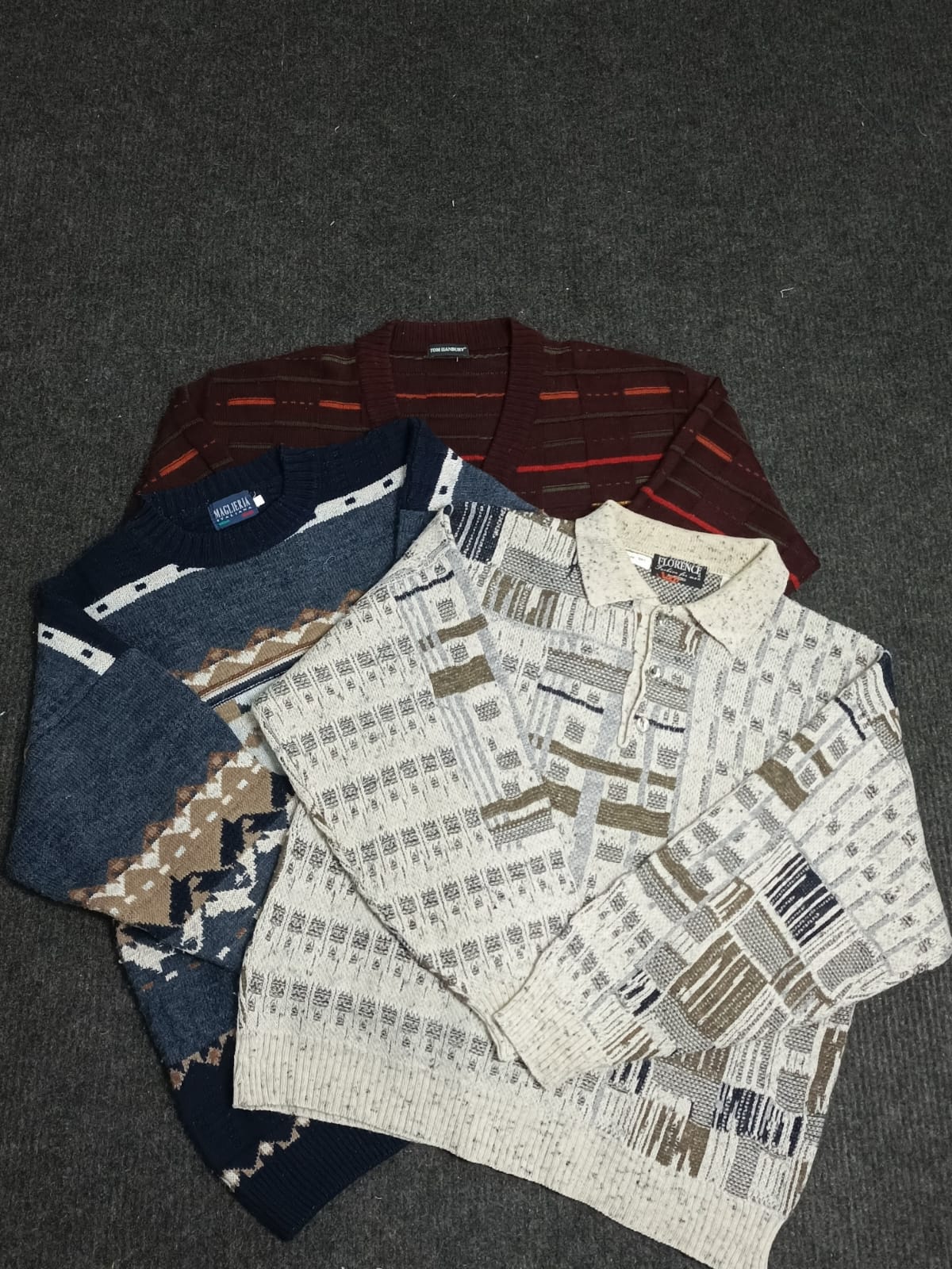 Maglione Coogi Style | Motivo a maglia 3D | Streetwear retro Y2K