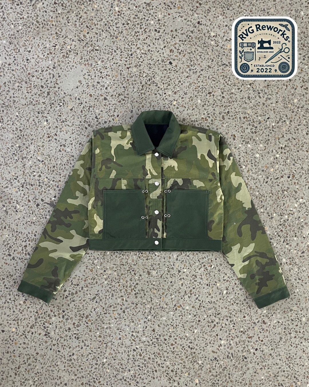 Veste à poches doubles en toile recyclée