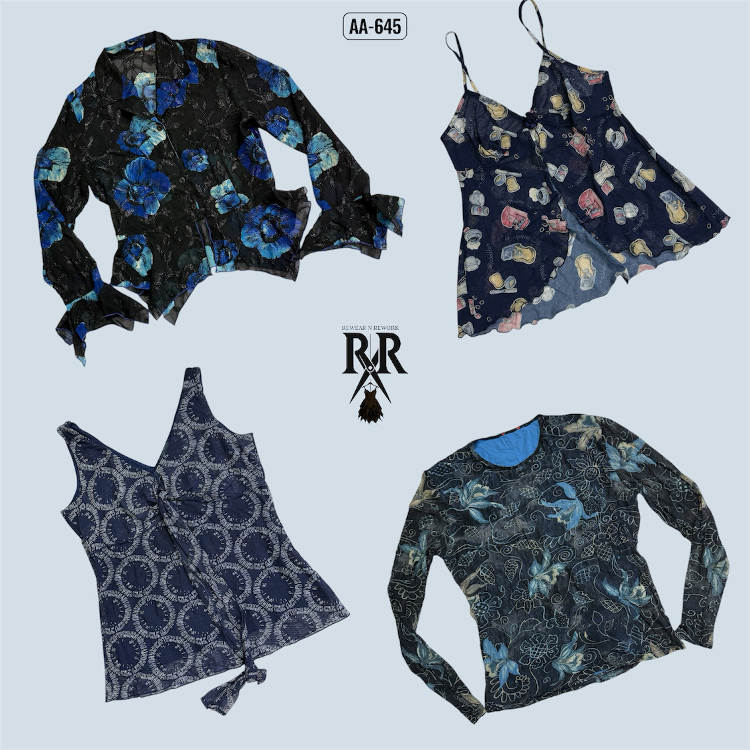 Y2K Blue Hour Mix Tops (AA-641)