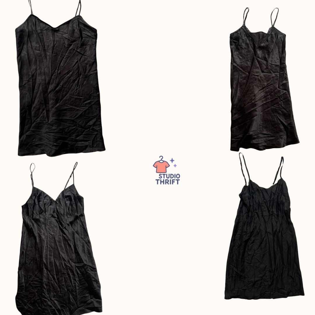 Y2K Black Slip Dress Bundle (DR-031)