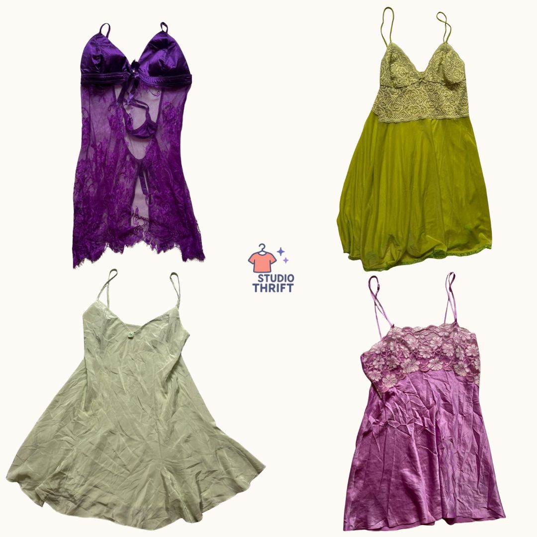 Y2K Lingerie Runway Slips(DR-038)