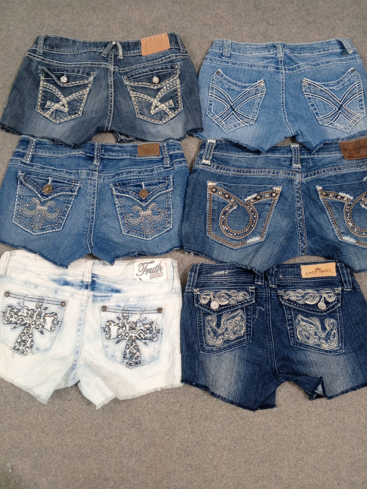 HD1239 Ladies Y2K Embellished Micro Mini Shorts