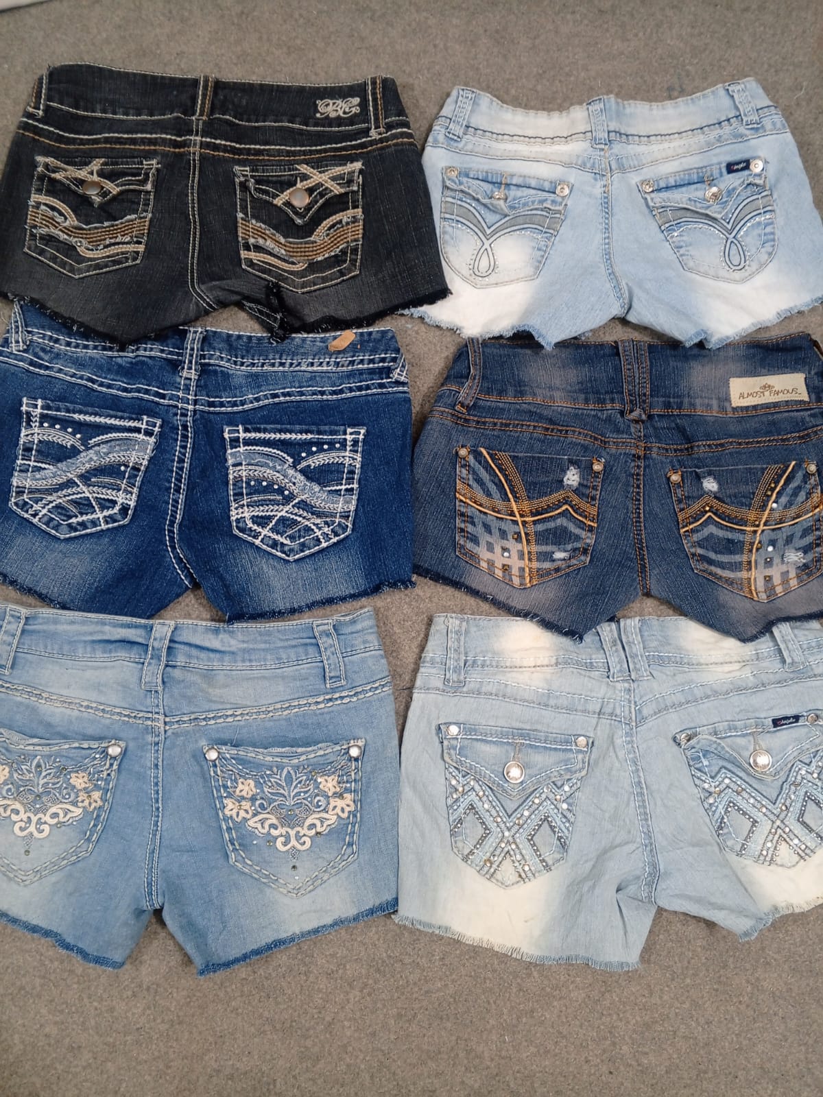 HD1241 Ladies Y2K Embellished Micro Mini Shorts