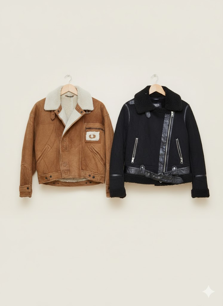 Giacca da volo foderata in pelliccia Sherpa Vintage Premium | Inverno