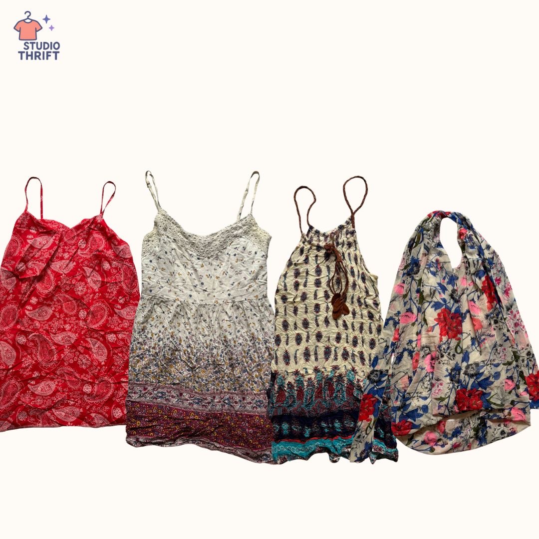 Y2K Boho Mini Dress Bundle(DR-043)