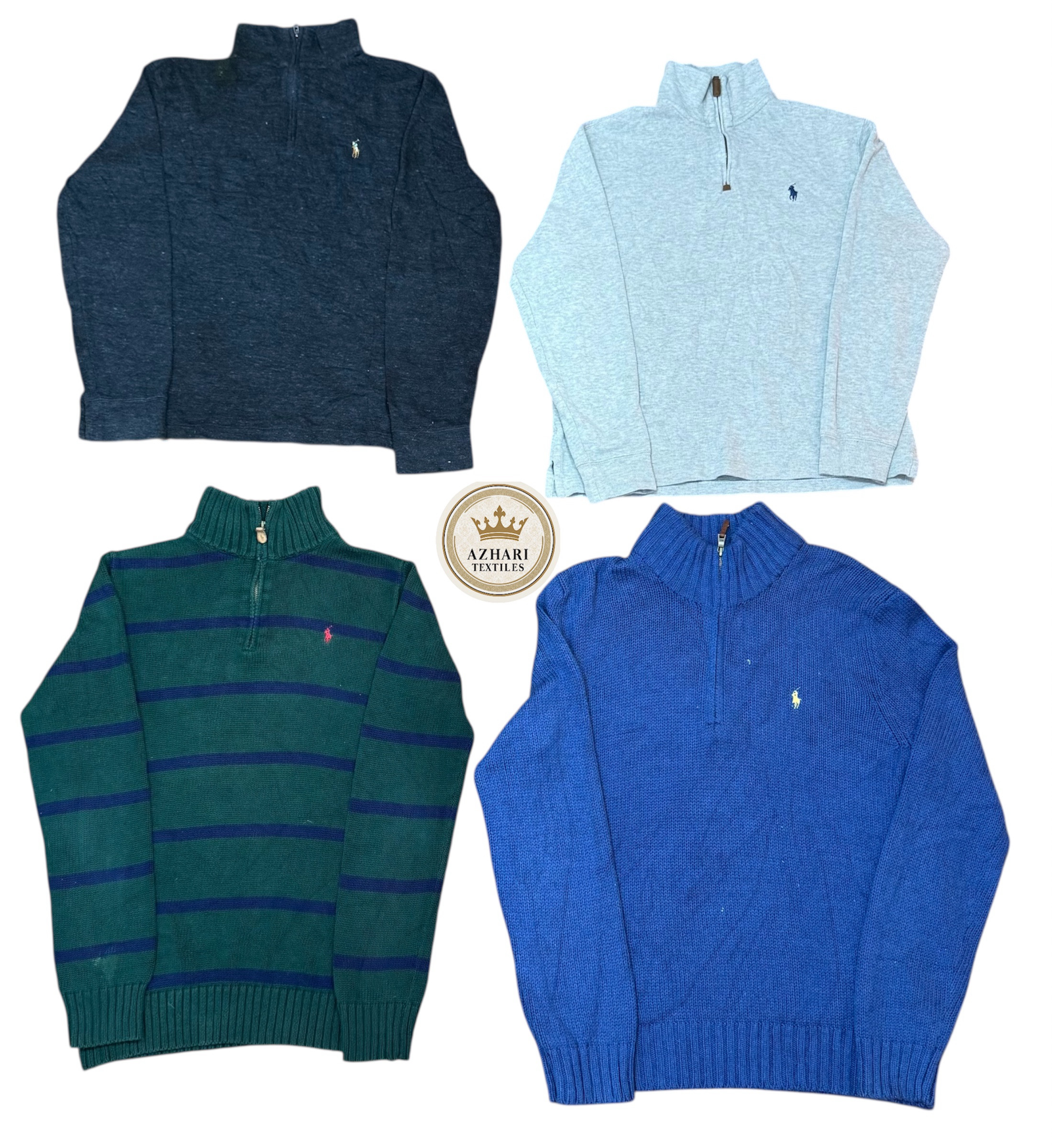 Polo 1/4 zip v neck sweater At 286