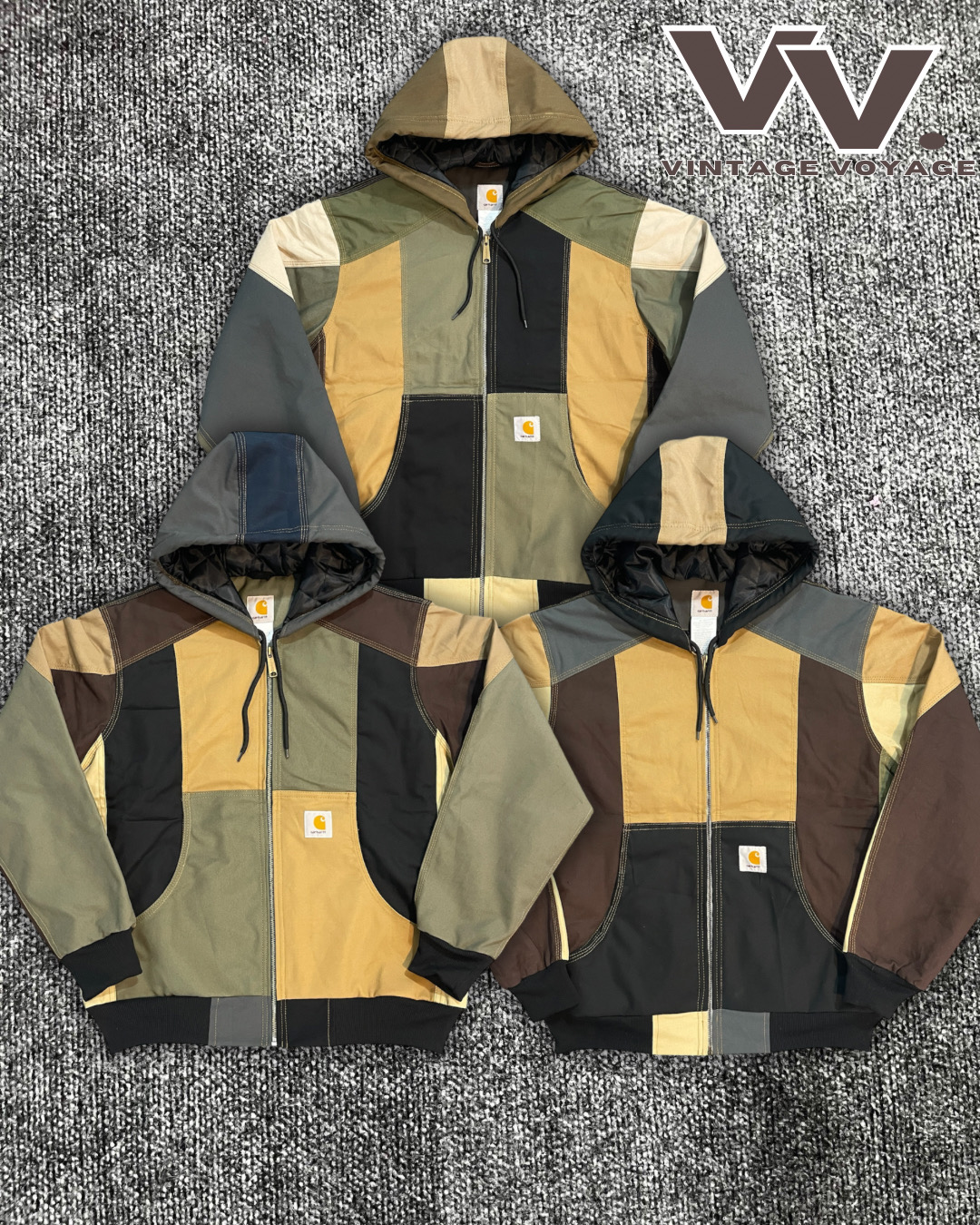 Vêtements actifs en patchwork retravaillés Carhartt #7126