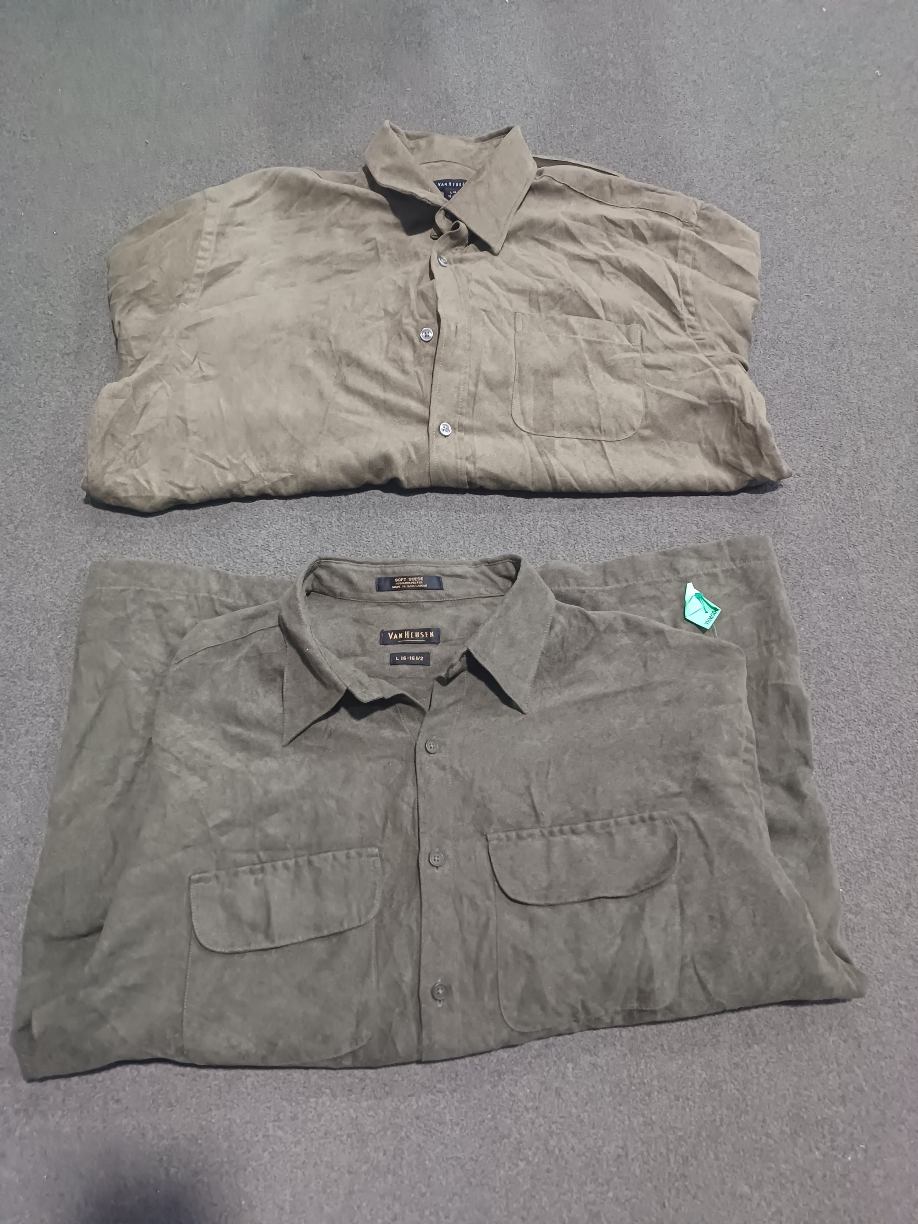 Chemise pour homme en daim sans marque