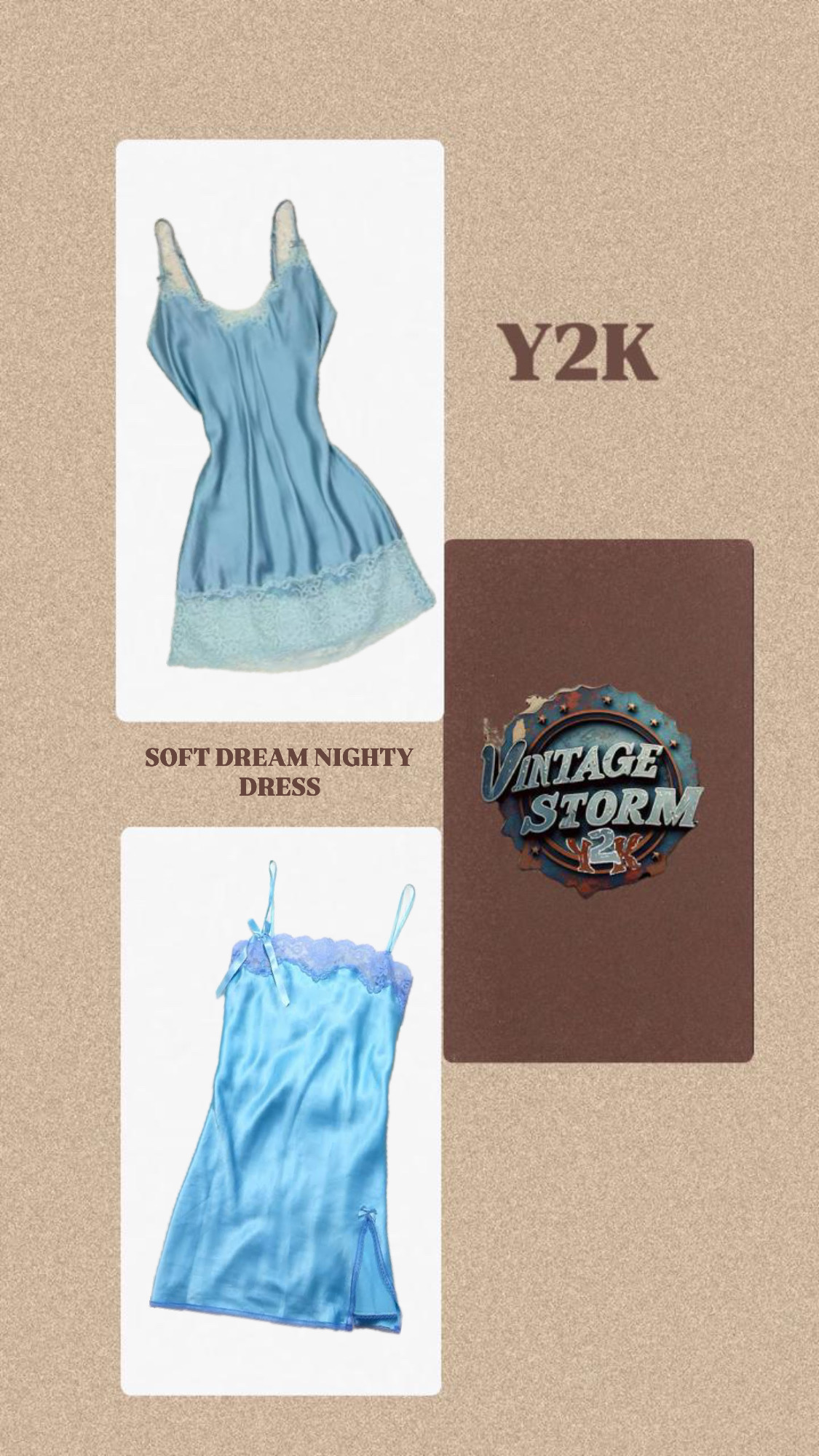Y2K Soft Dream Slip Nighty
