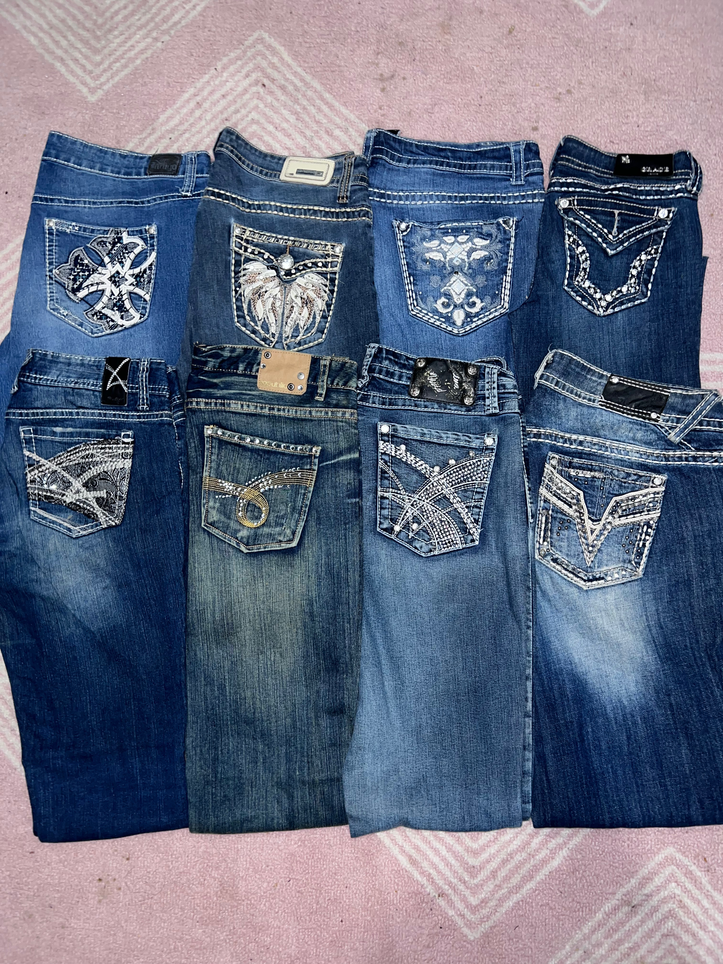 Y2k刺繍ジーンズパンツ20個