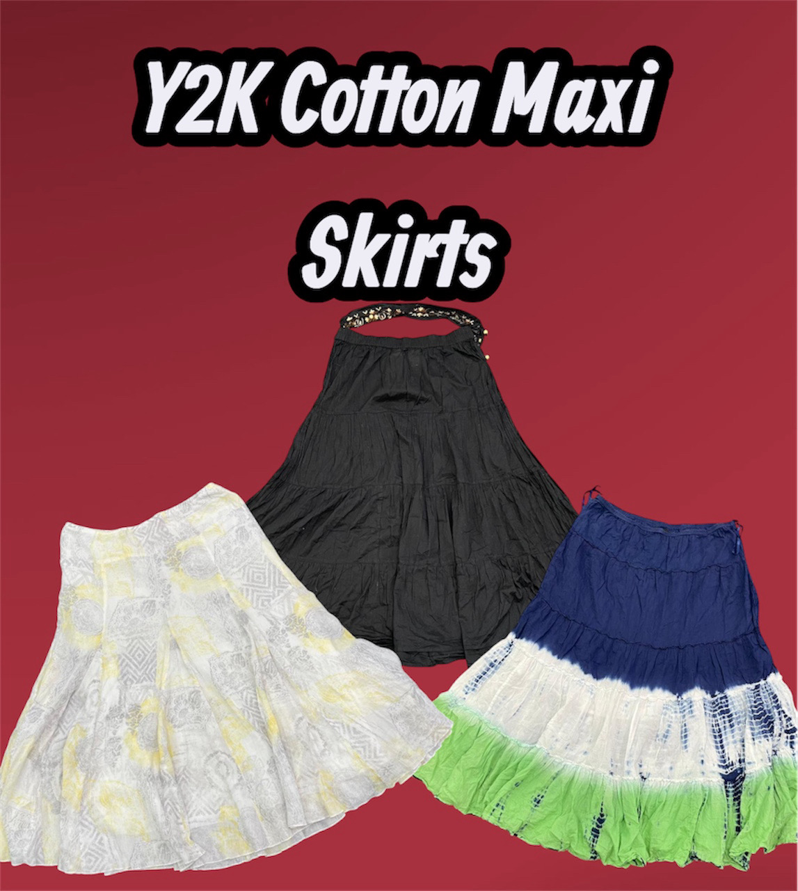Y2K Baumwoll-Maxiröcke - e8 (07/01)