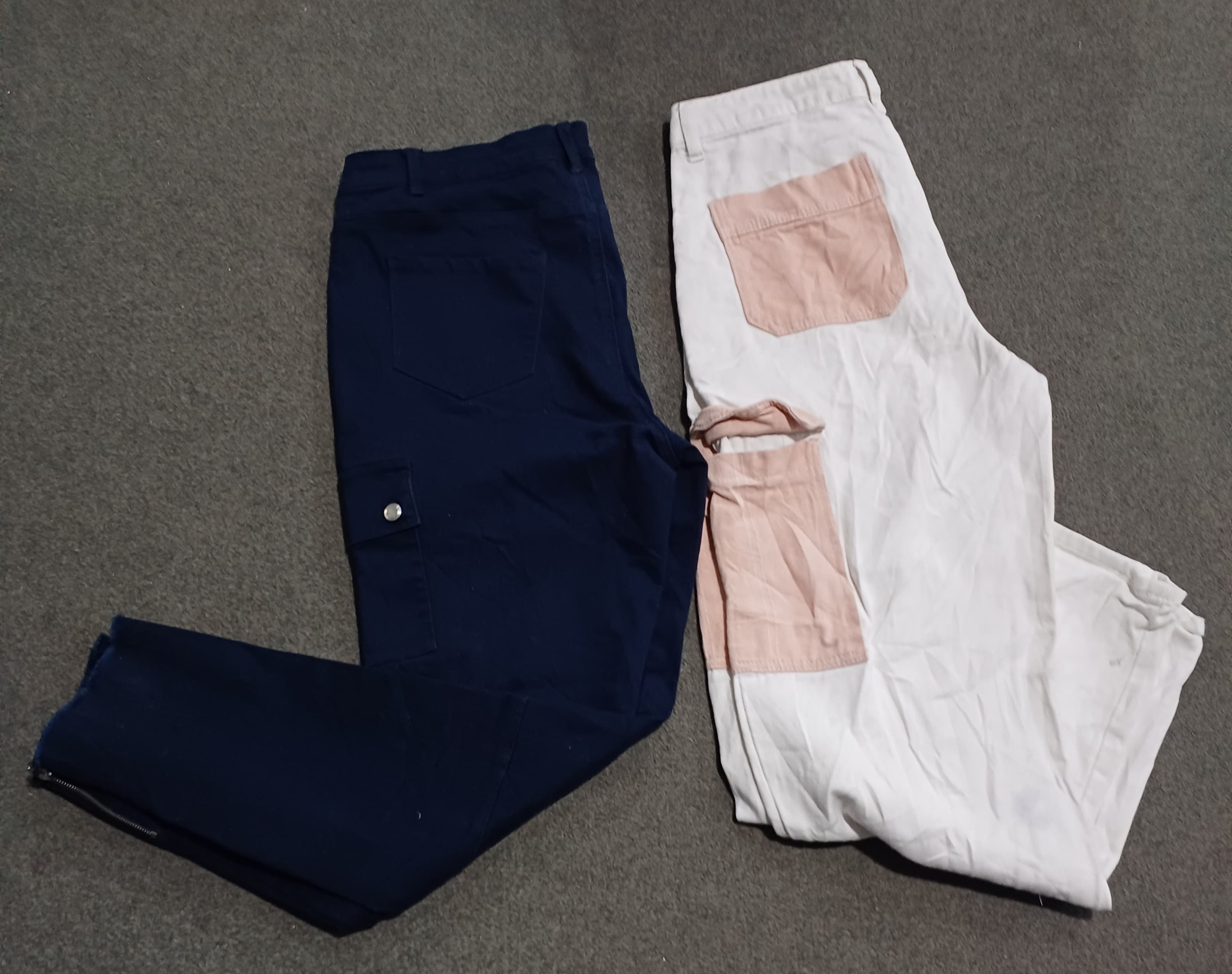 Jeans cargo en denim pour femmes sans marque