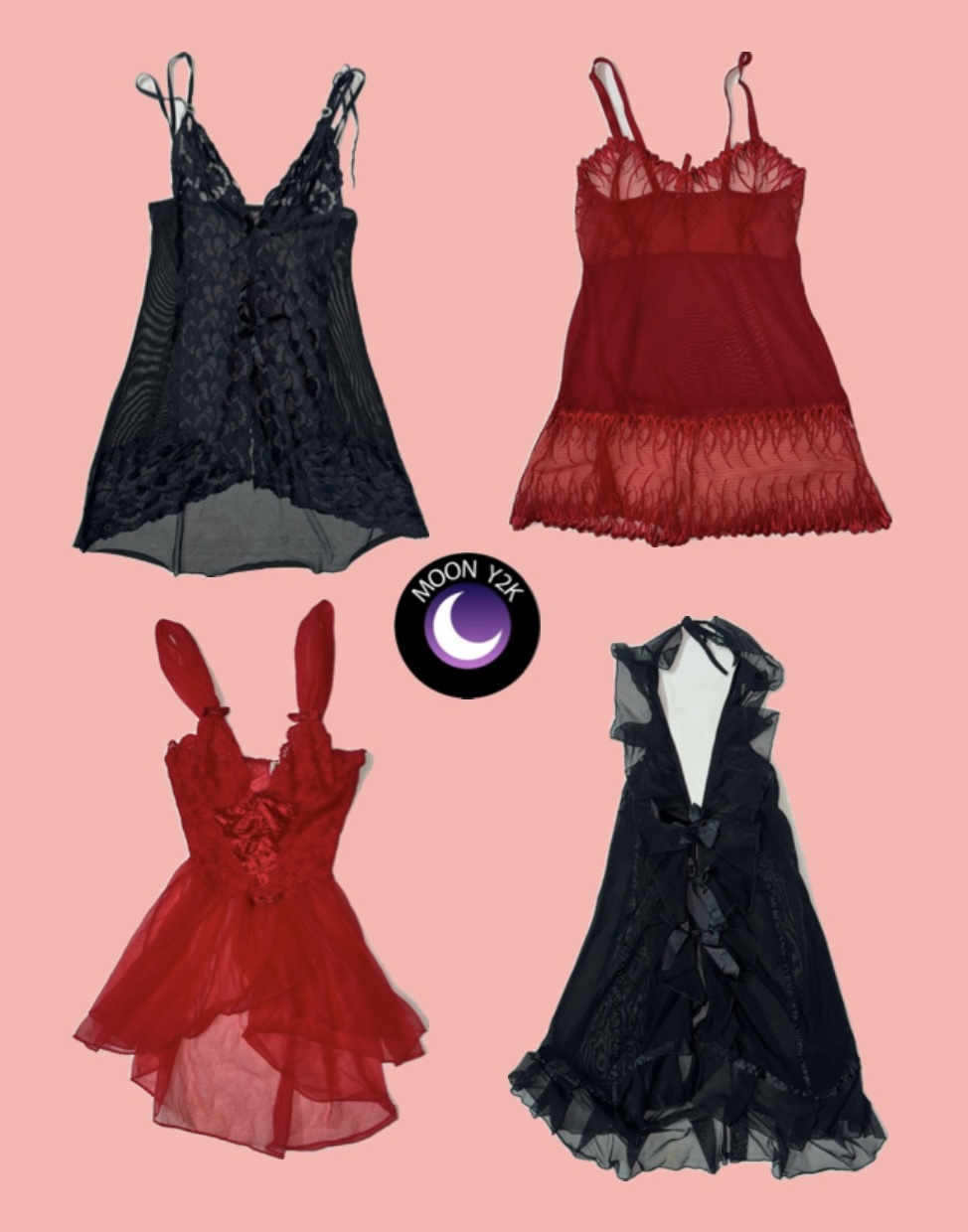Y2k Romantic Goth Baby Doll Tops (M-955)