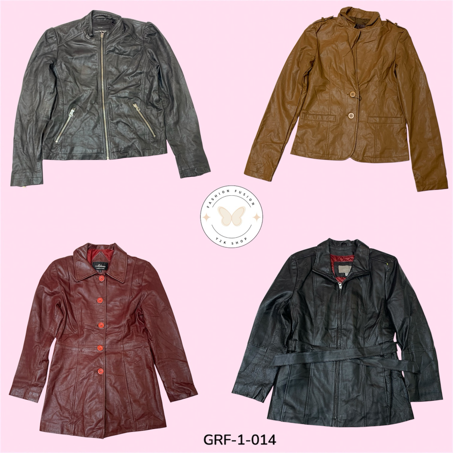 Retro Y2K Leather Moto Jacket – Sleek Urban Look (GRF-1-014)