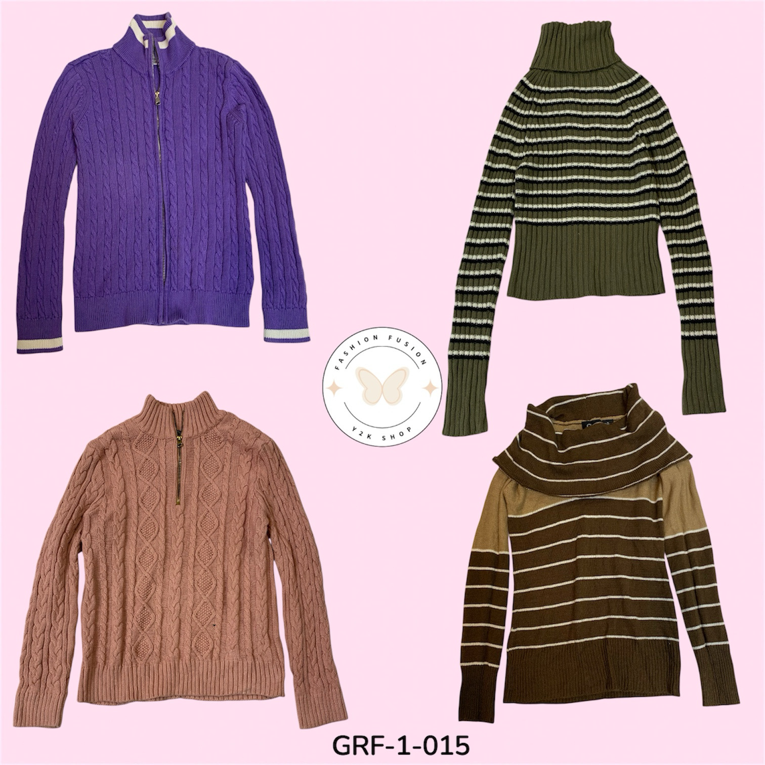 Y2K Hineck Sweater – Retro Cozy Knit Vintage Style..