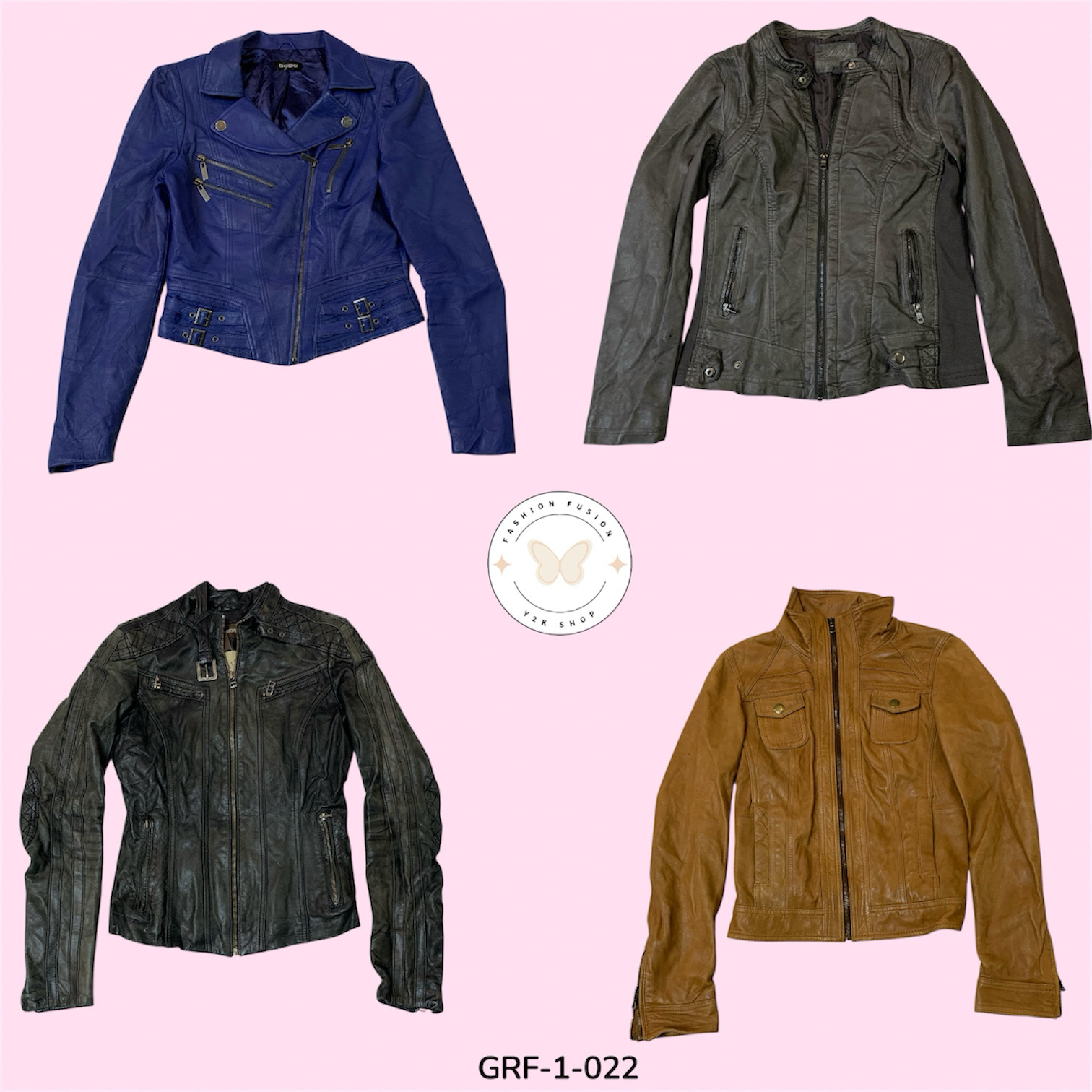 Retro Y2K Leather Jacket – Vintage Chic Outerwear ..