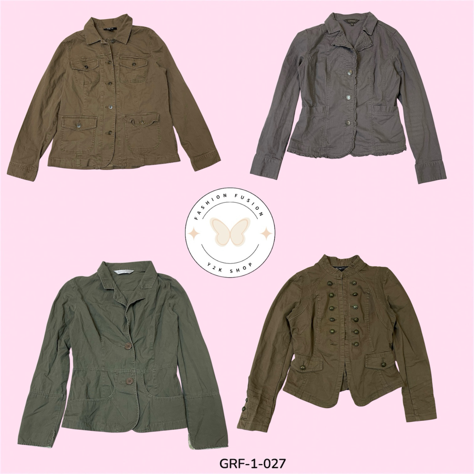 Vintage Y2K Baumwolljacke – Retro Streetwear, leic..