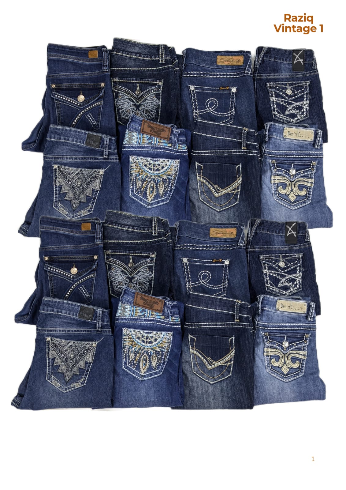 💥 RV1670 Y2K レディースストレートジーンズ