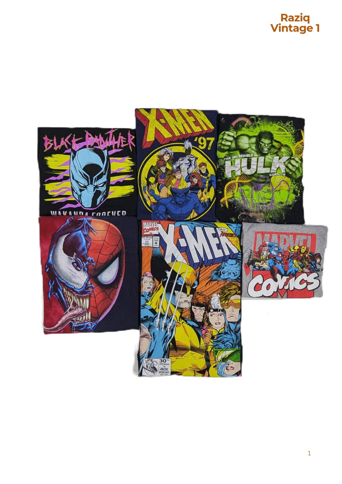 RV1677 MarvelプリントTシャツ