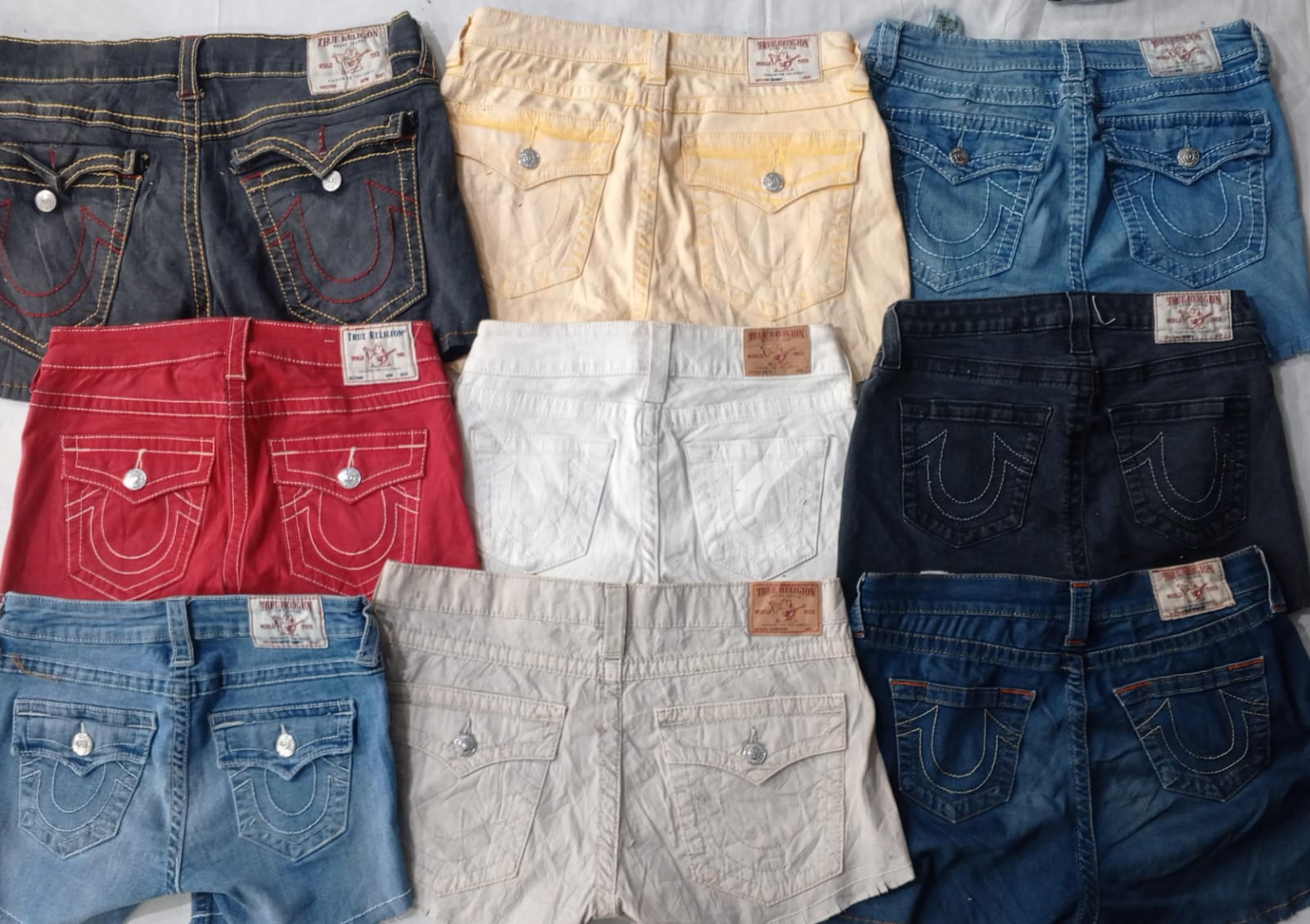 CR5865  Upcycled True Religion Shorts