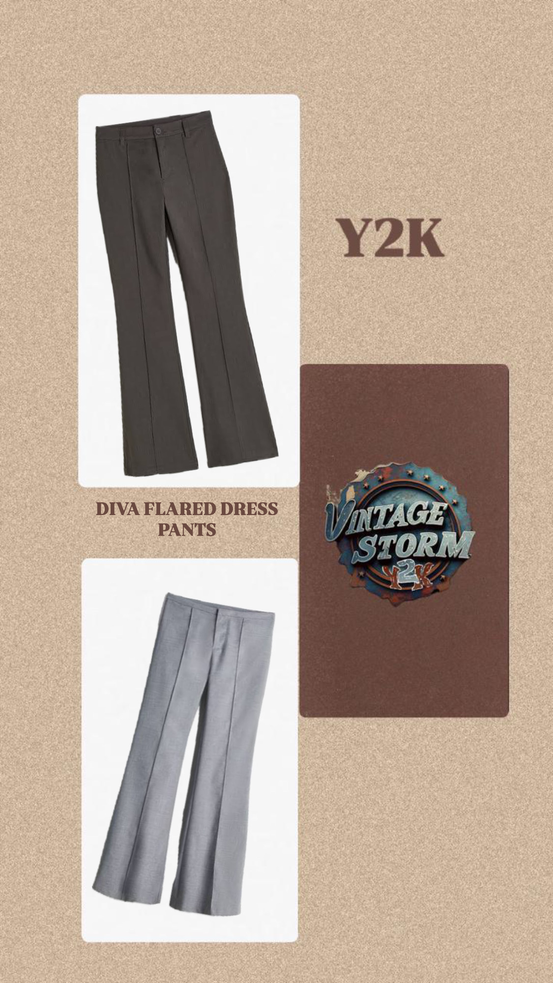 Y2K Diva Flared Dress Pants