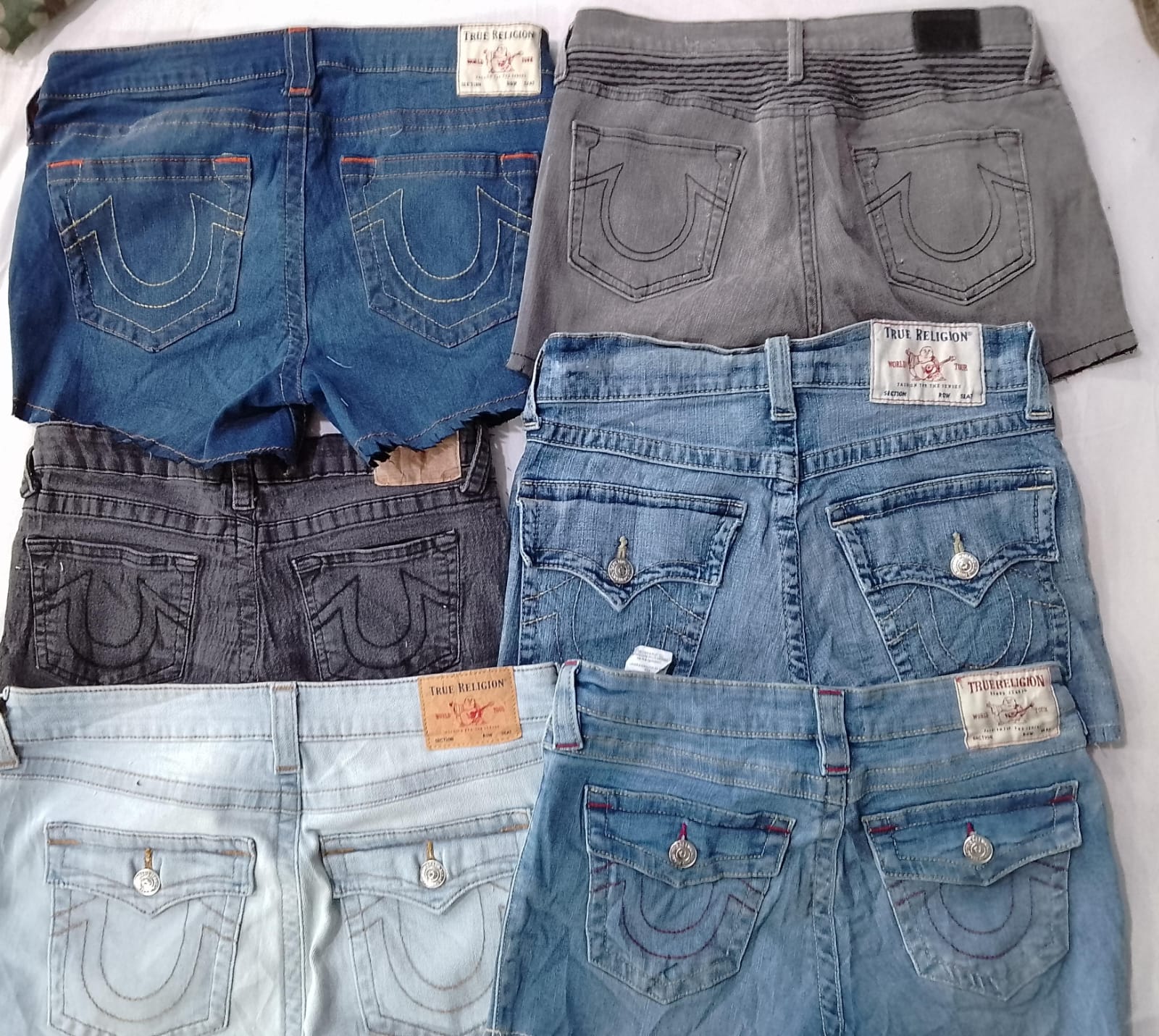 CR5870 Upcycled True Religion Shorts