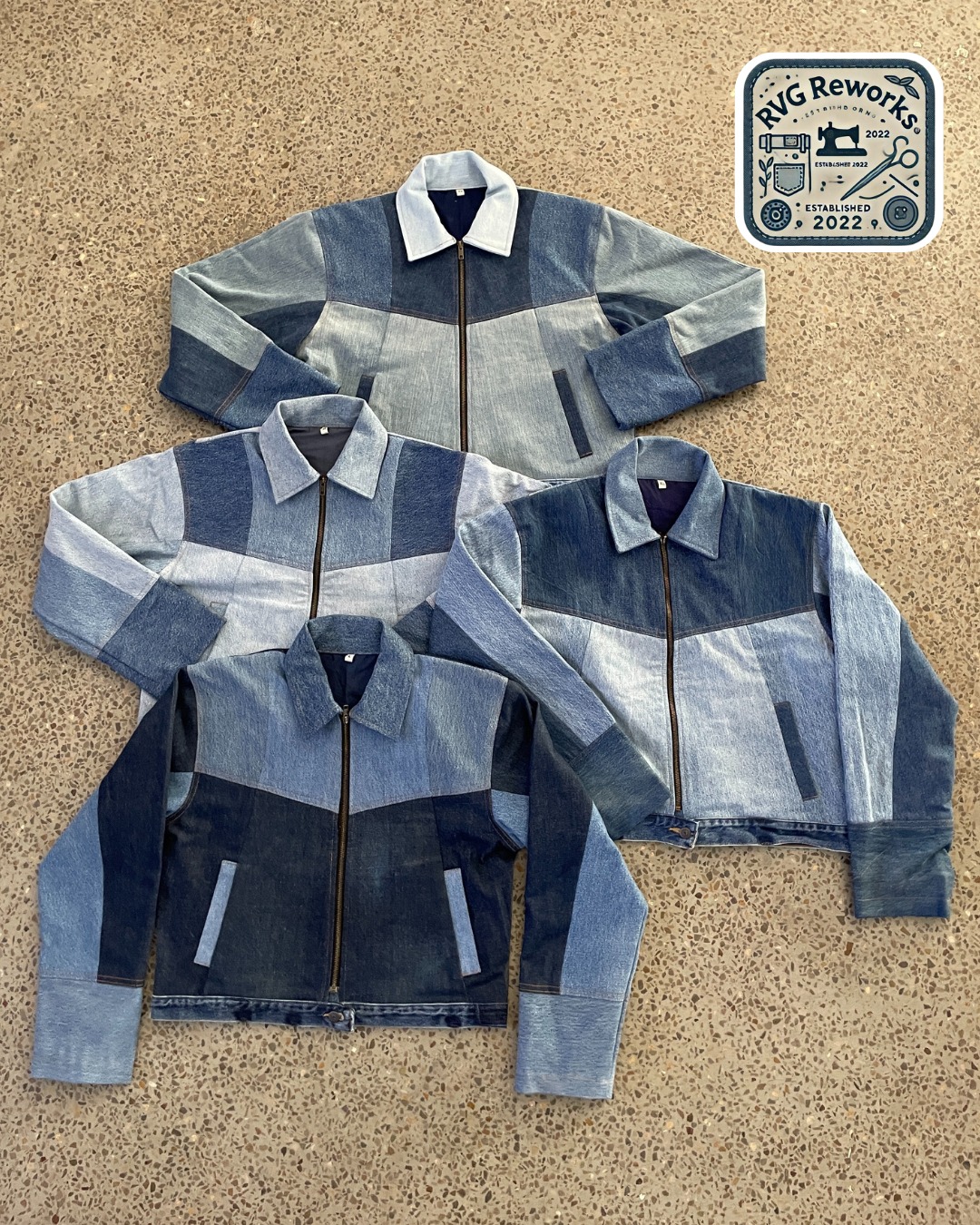 Veste courte en denim recyclé