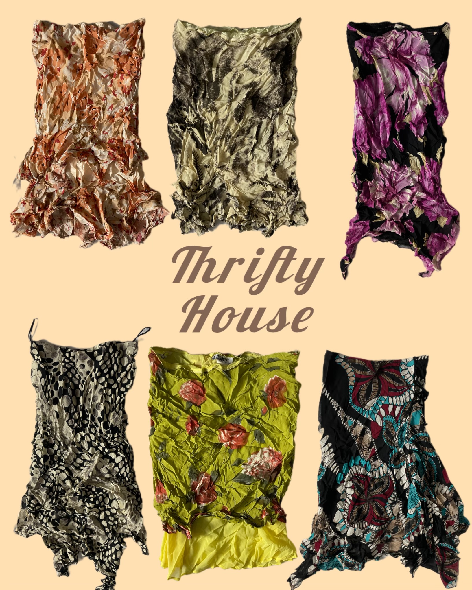 Flower Print Y2k Skirts(TH/064)