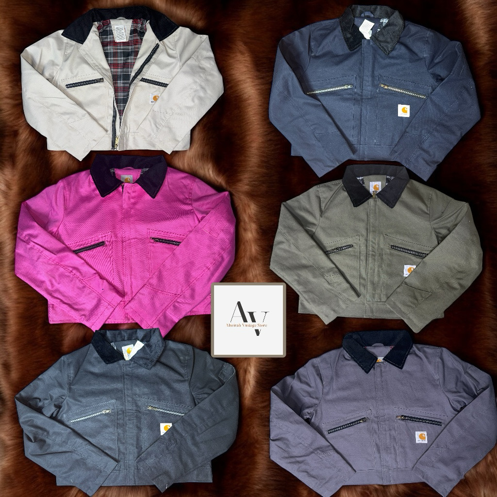 Veste cropped à col courtrie de style rework Carhartt