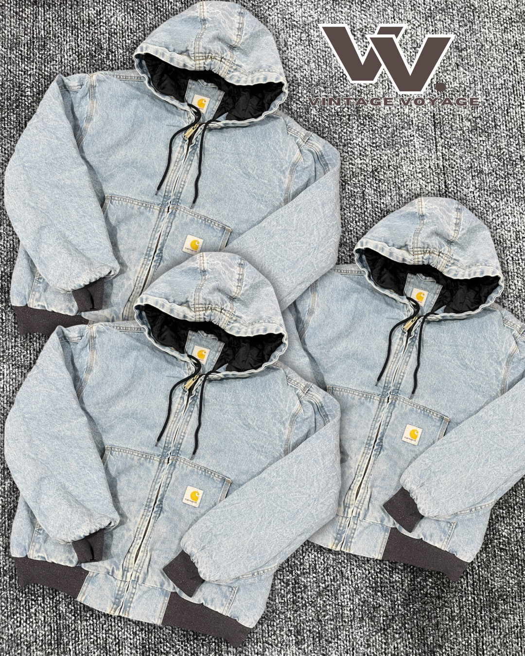 Carhartt reworked style acid wash active jackets #8126
