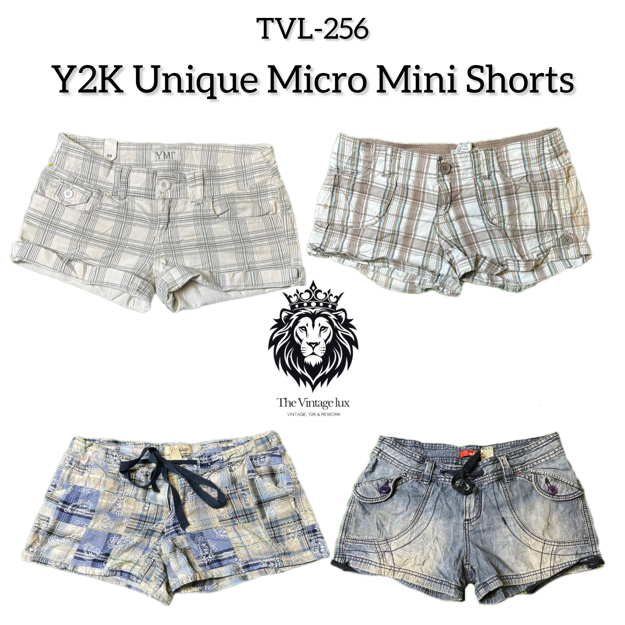 Y2K Unique Micro Mini Shorts (TVL-256)