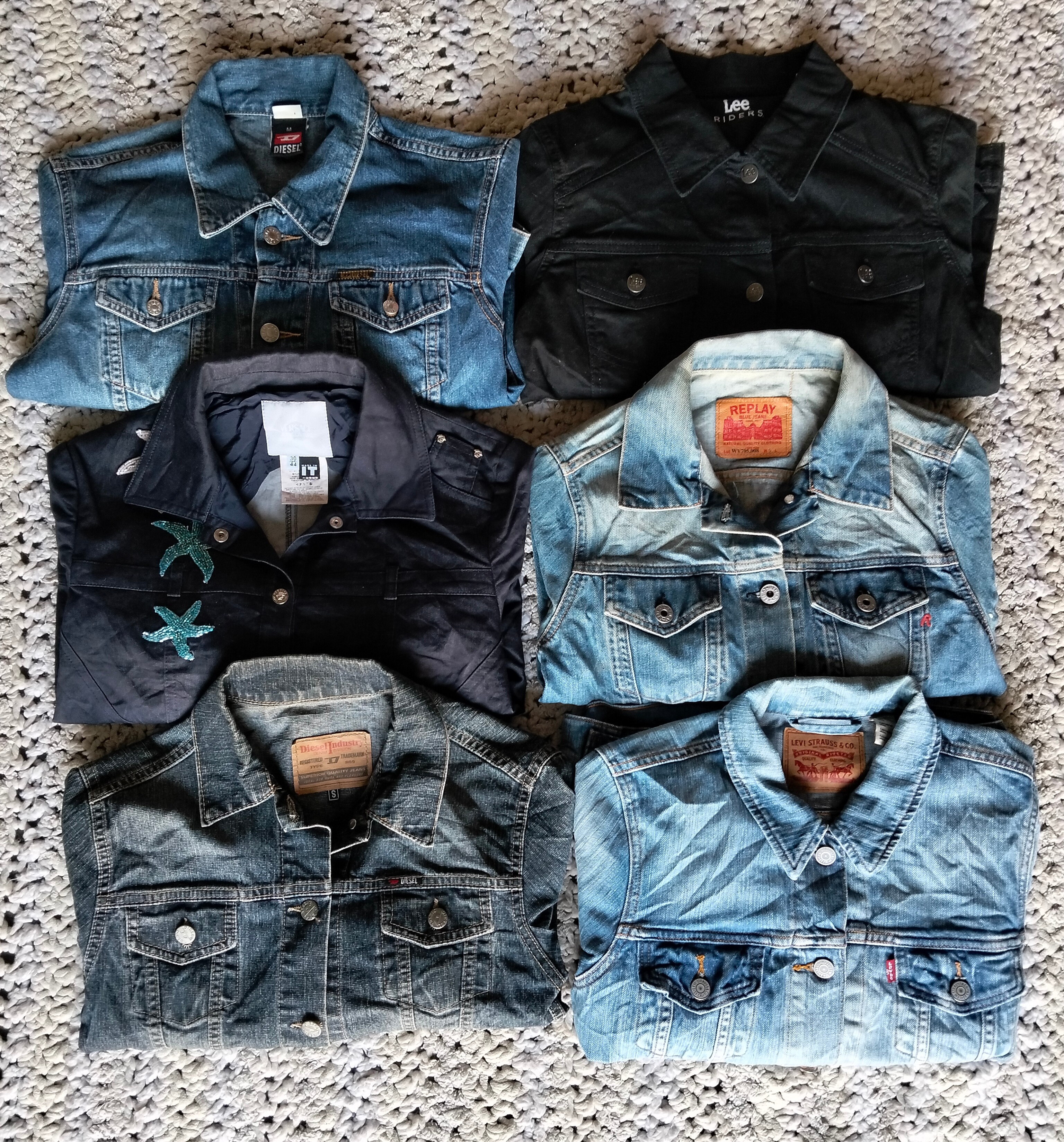 Denim-Mix-markierte Jacke 15 Stück