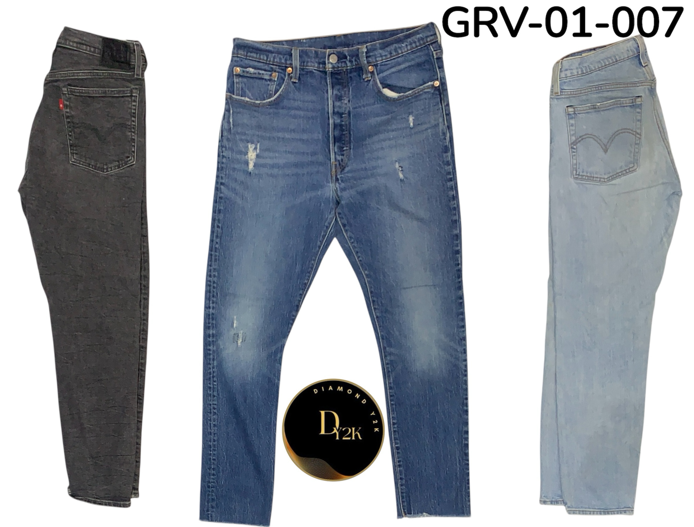 Jeans en denim bleu Levi’s – vêtements décontractés unisexes | Authentic Levi’s(GRV-01-007)