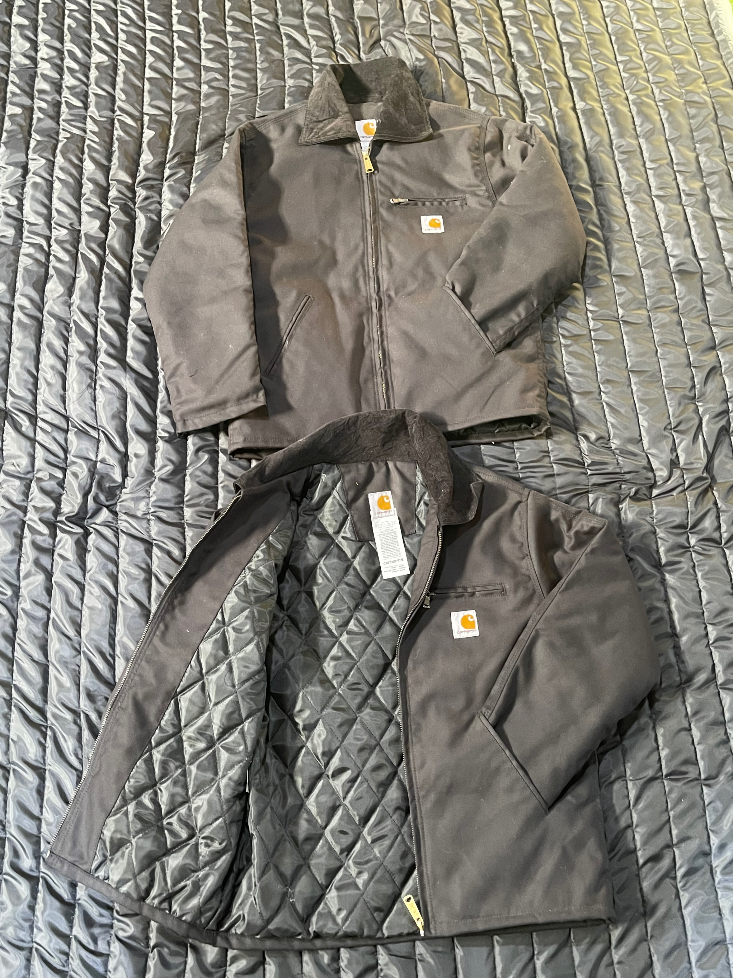 Carhartt rework style black Detroit jacket