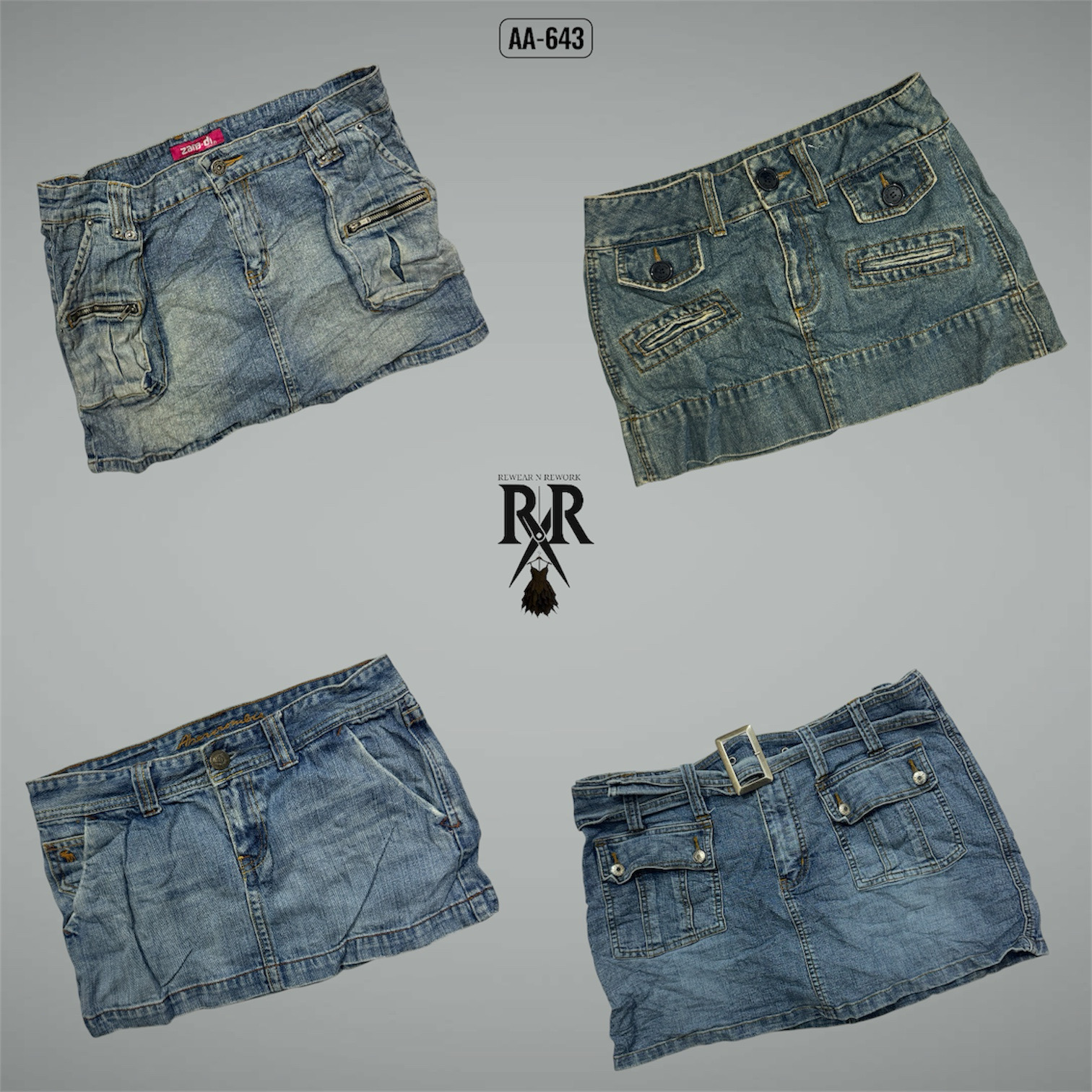 Y2K IT Girl Denim Mini Röcke (AA-643)