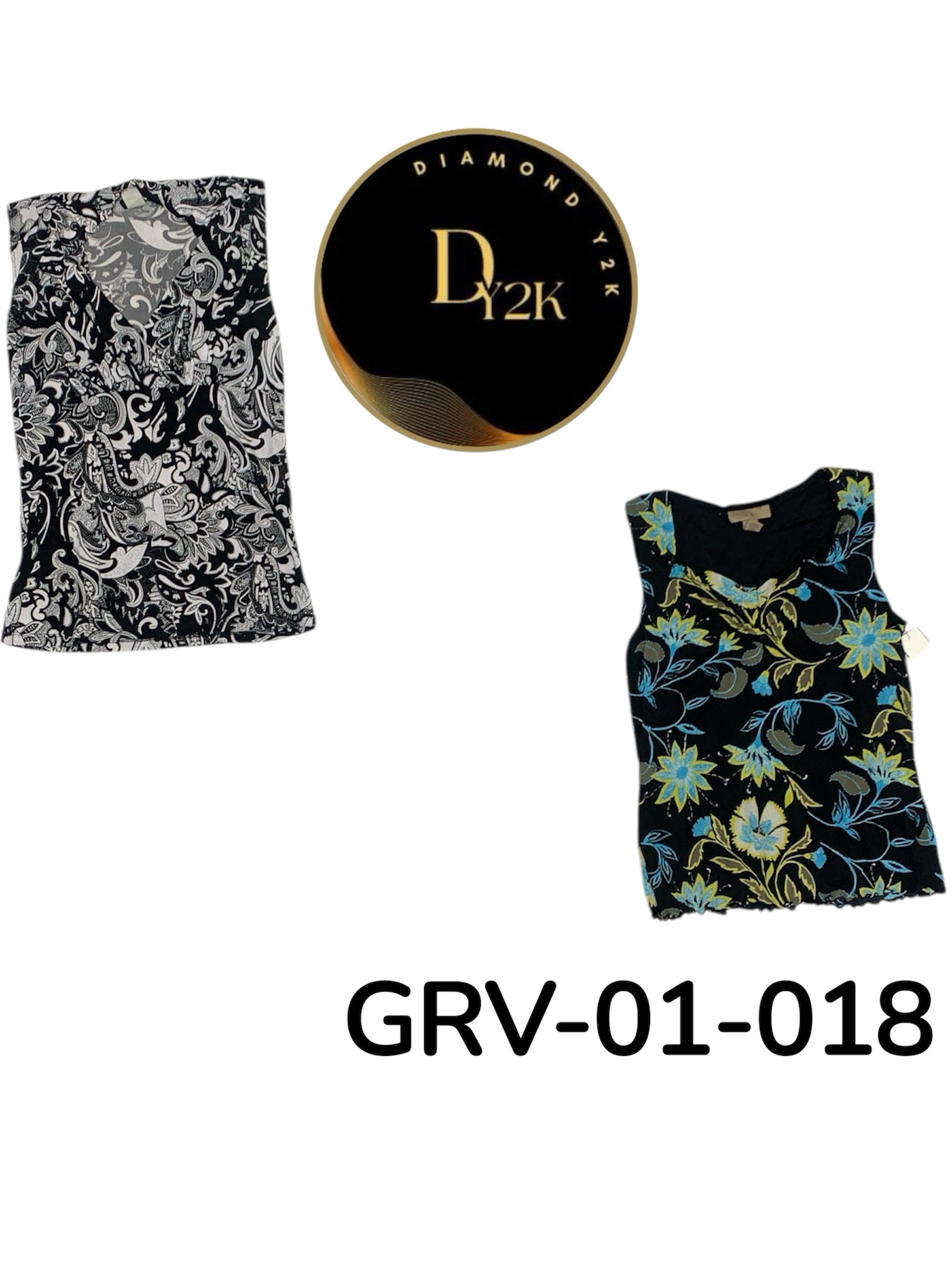 Blouse à manches courtes boutonnée rétro Y2K pour femmes (GRV-01-018)