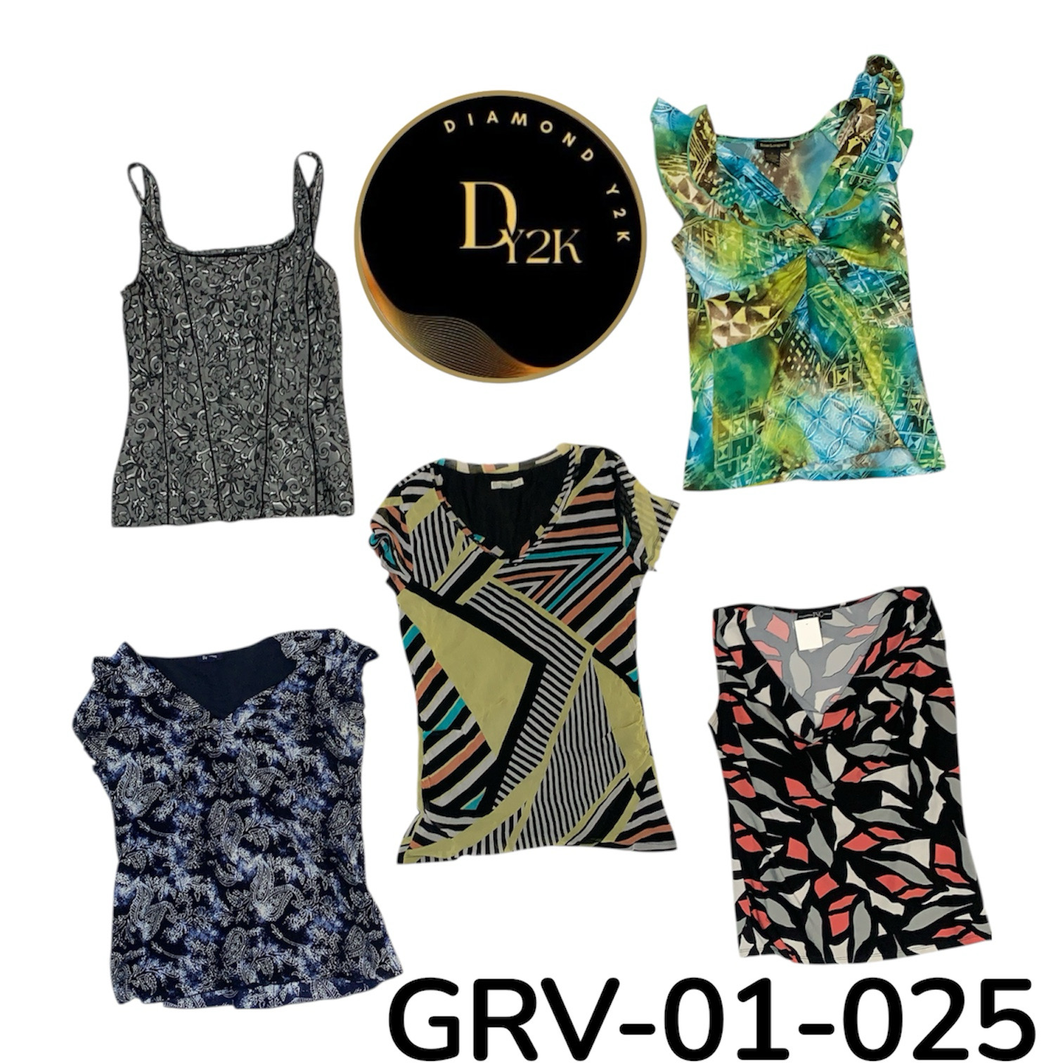 Blouse à manches courtes Y2K pour le travail ou les loisirs (GRV-01-025)