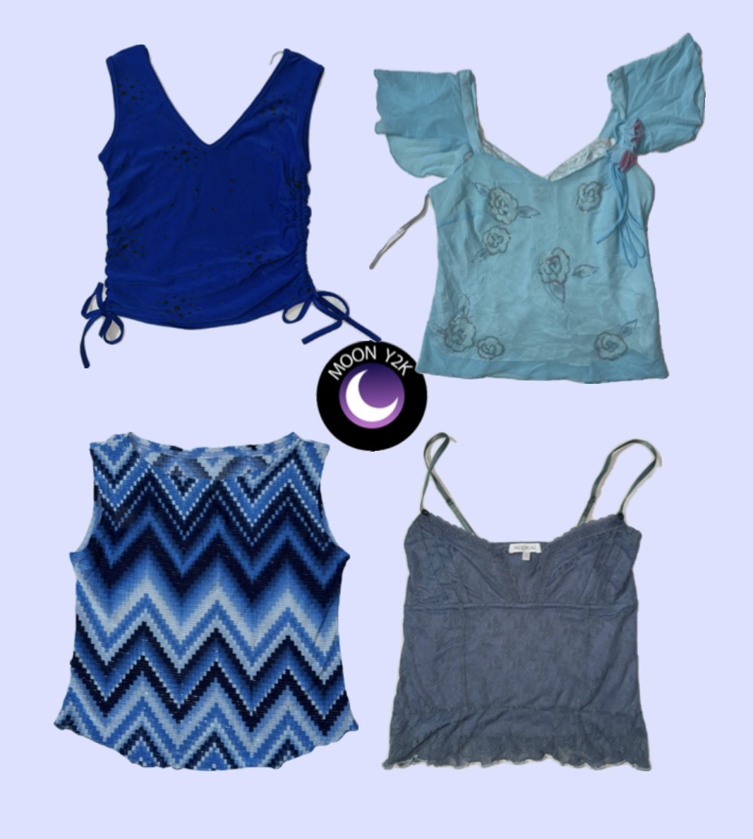 Y2k Oceonic Blue Tops Mix (M-967)