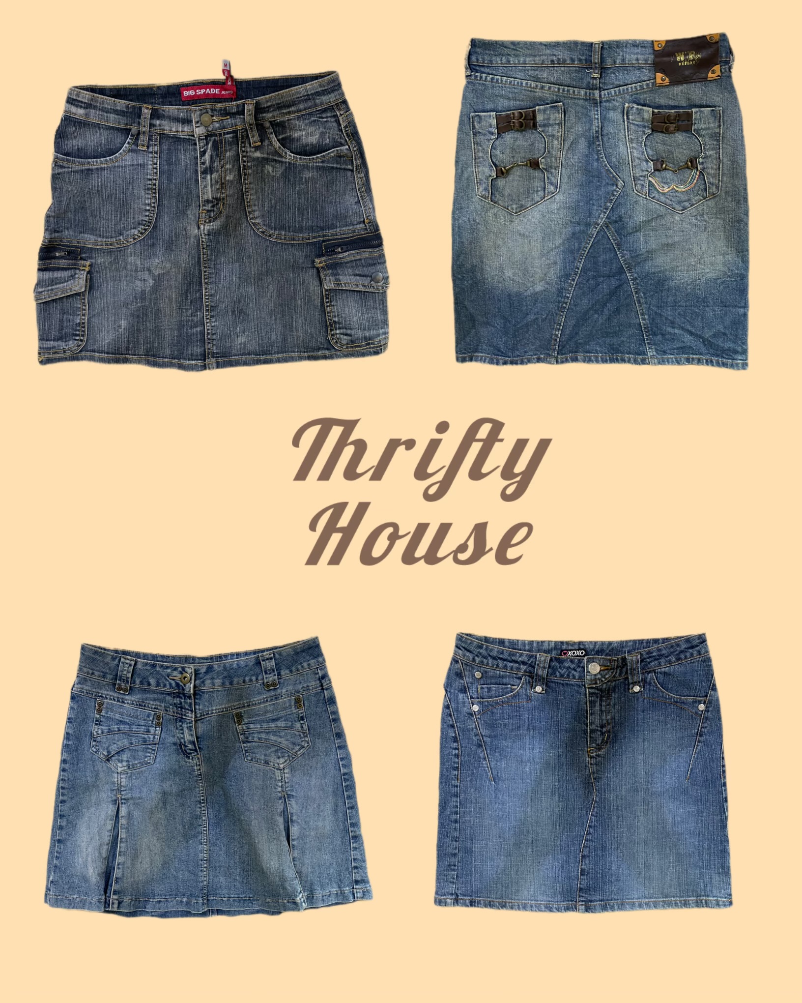 Casual Wear Denim Midi Skirts(TH/066)